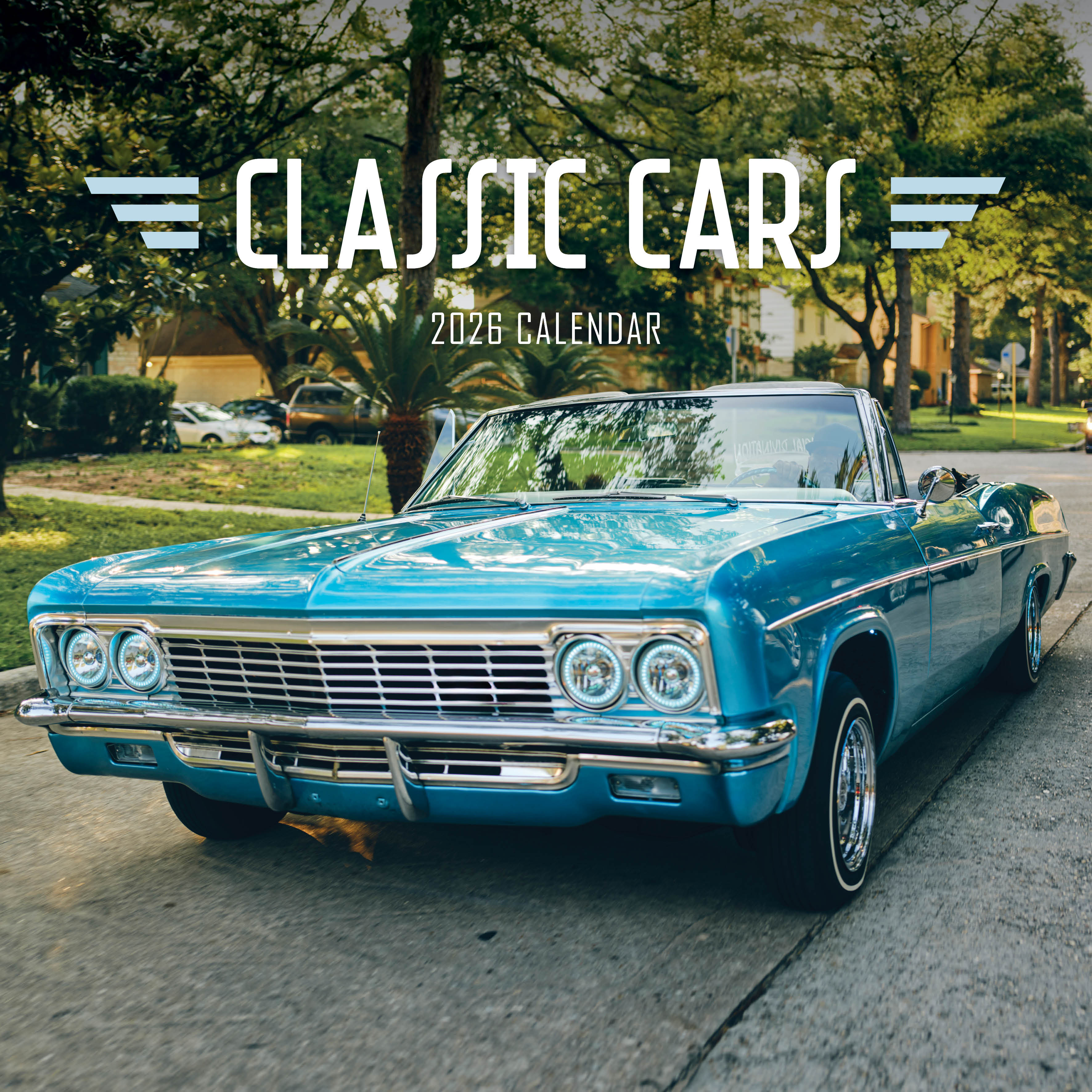 2026 Classic Cars - Square Wall Calendar