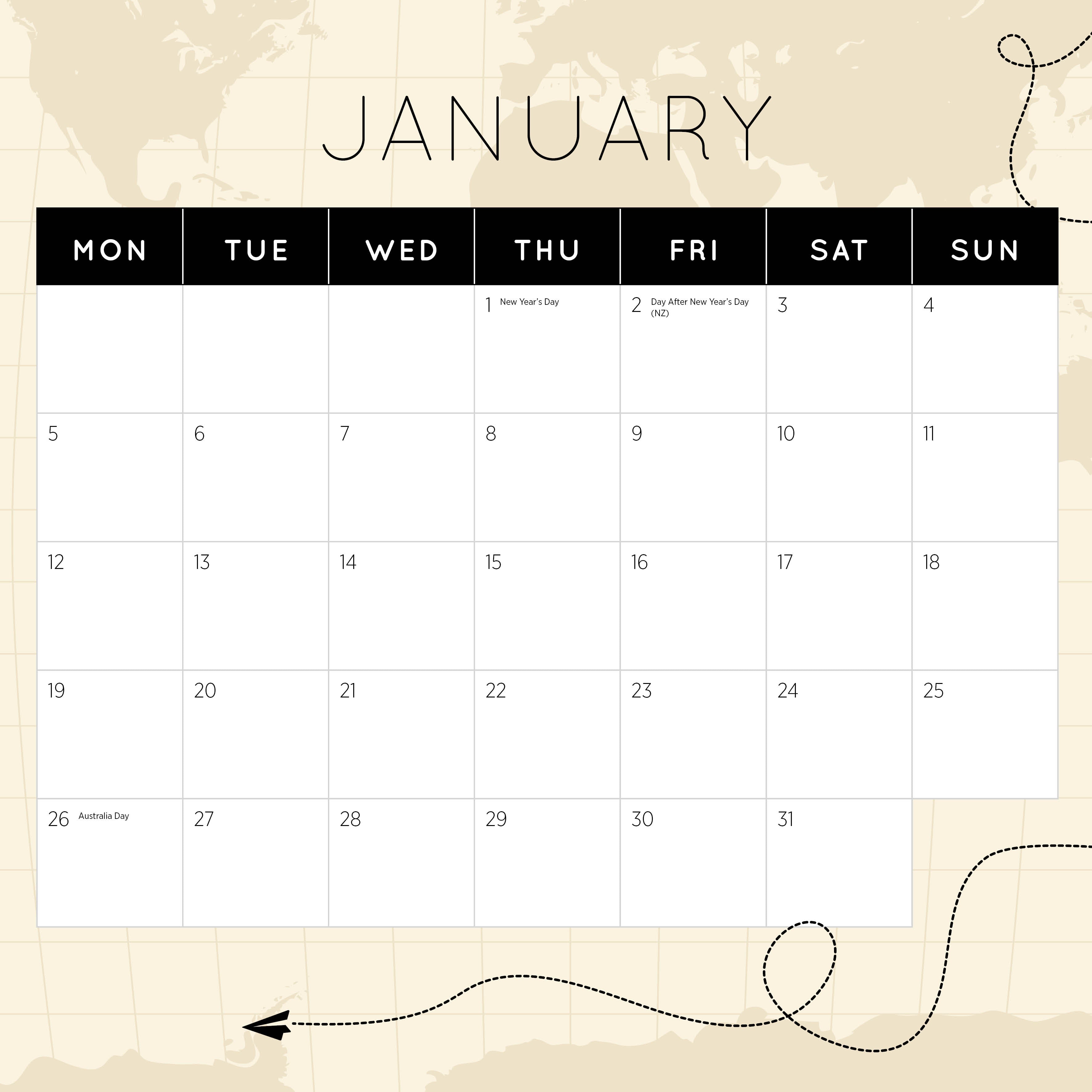 2026 Greatest Drone Shots - Square Wall Calendar