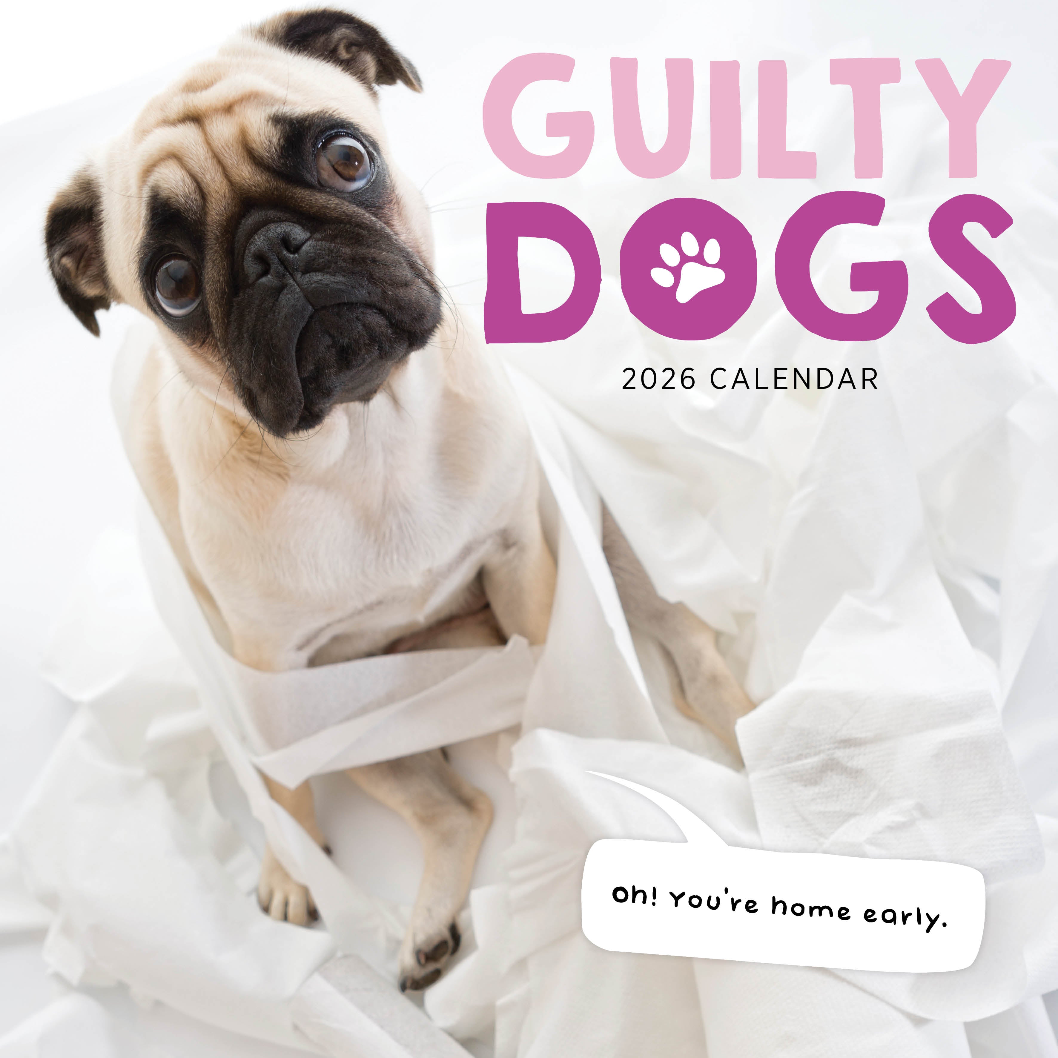 2026 Guilty Dogs - Square Wall Calendar