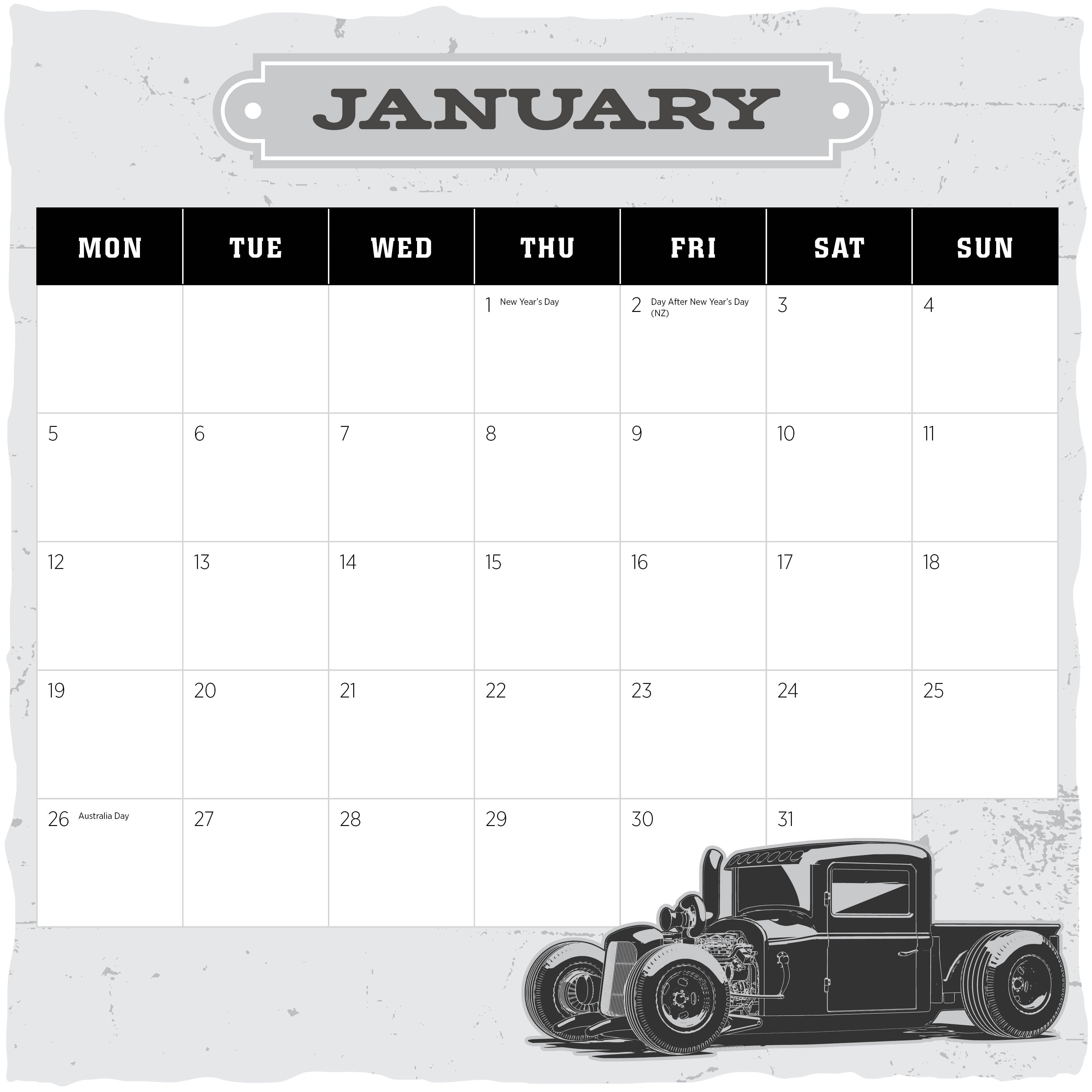 2026 Hot Utes - Square Wall Calendar