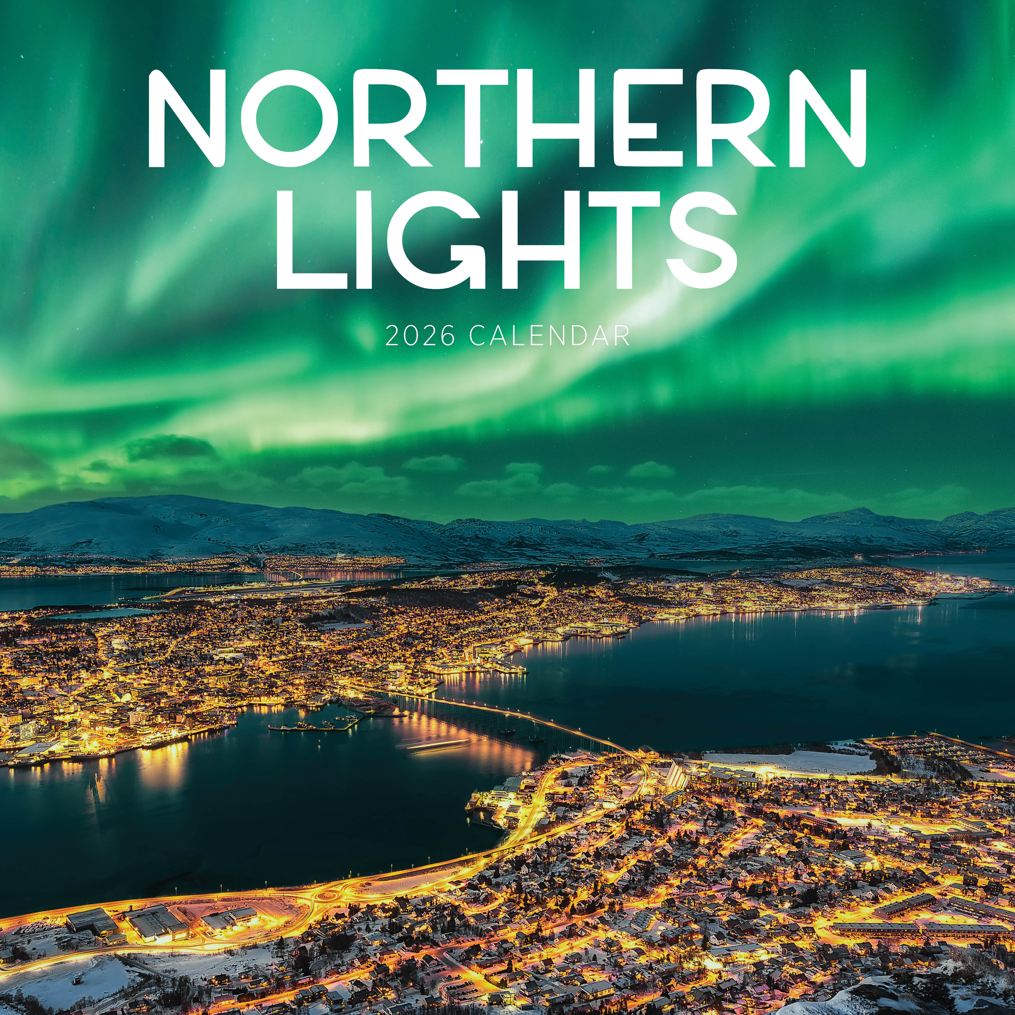 2026 Northern Lights - Square Wall Calendar