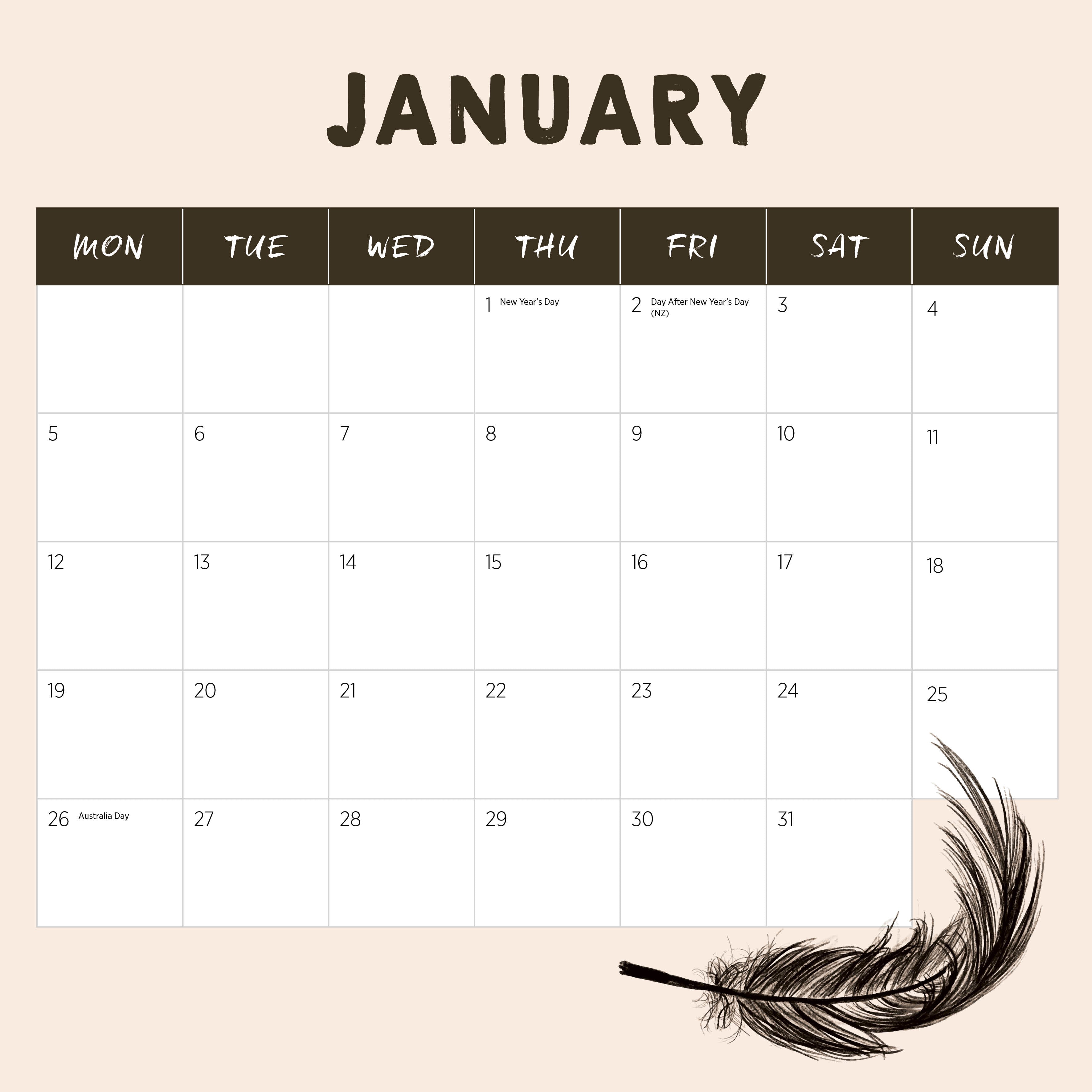 2026 Our Australia Exotic Birds - Square Wall Calendar