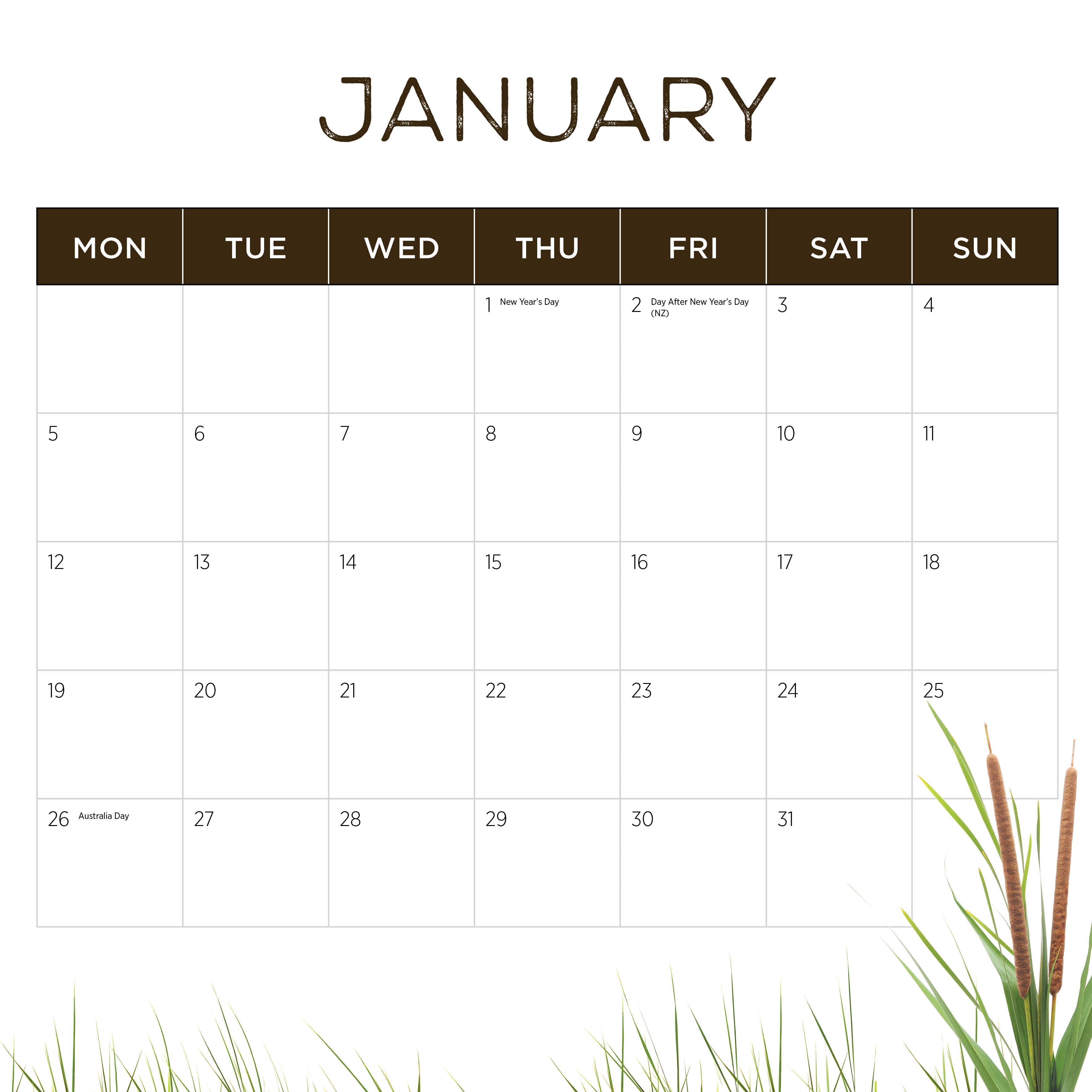 2026 Our Australia Rivers - Square Wall Calendar