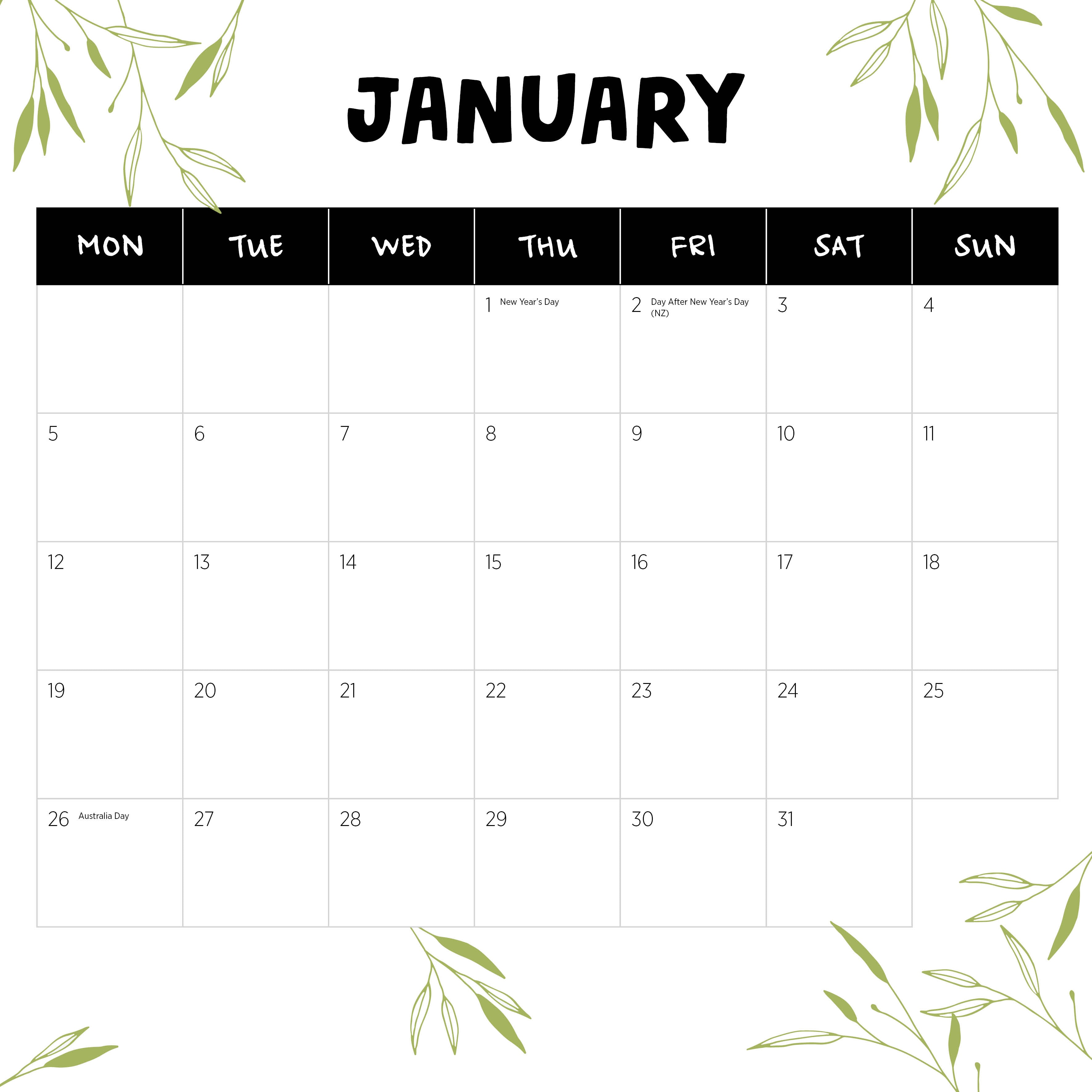 2026 Our Australia Western Australia - Square Wall Calendar