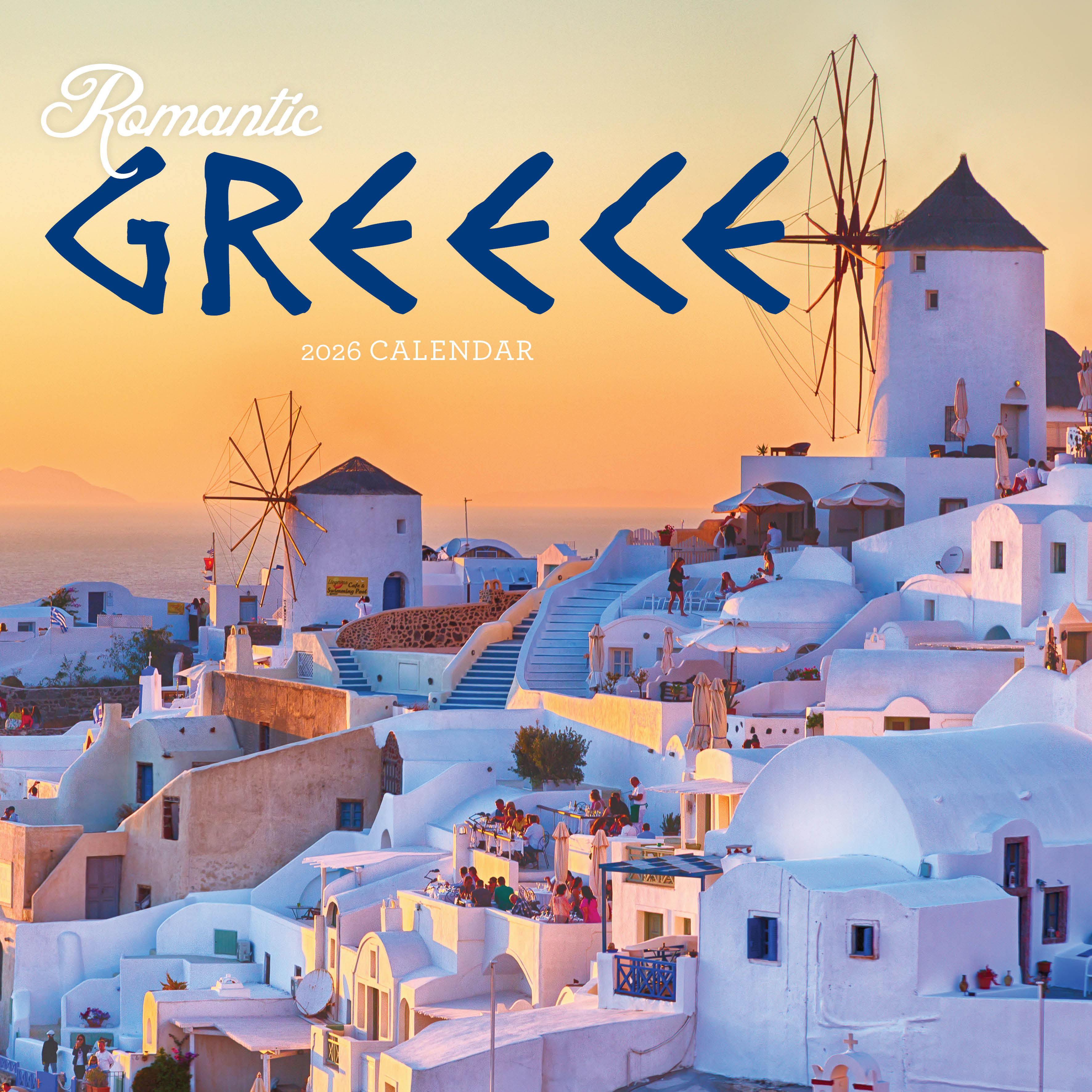 2026 Romantic Greece - Square Wall Calendar