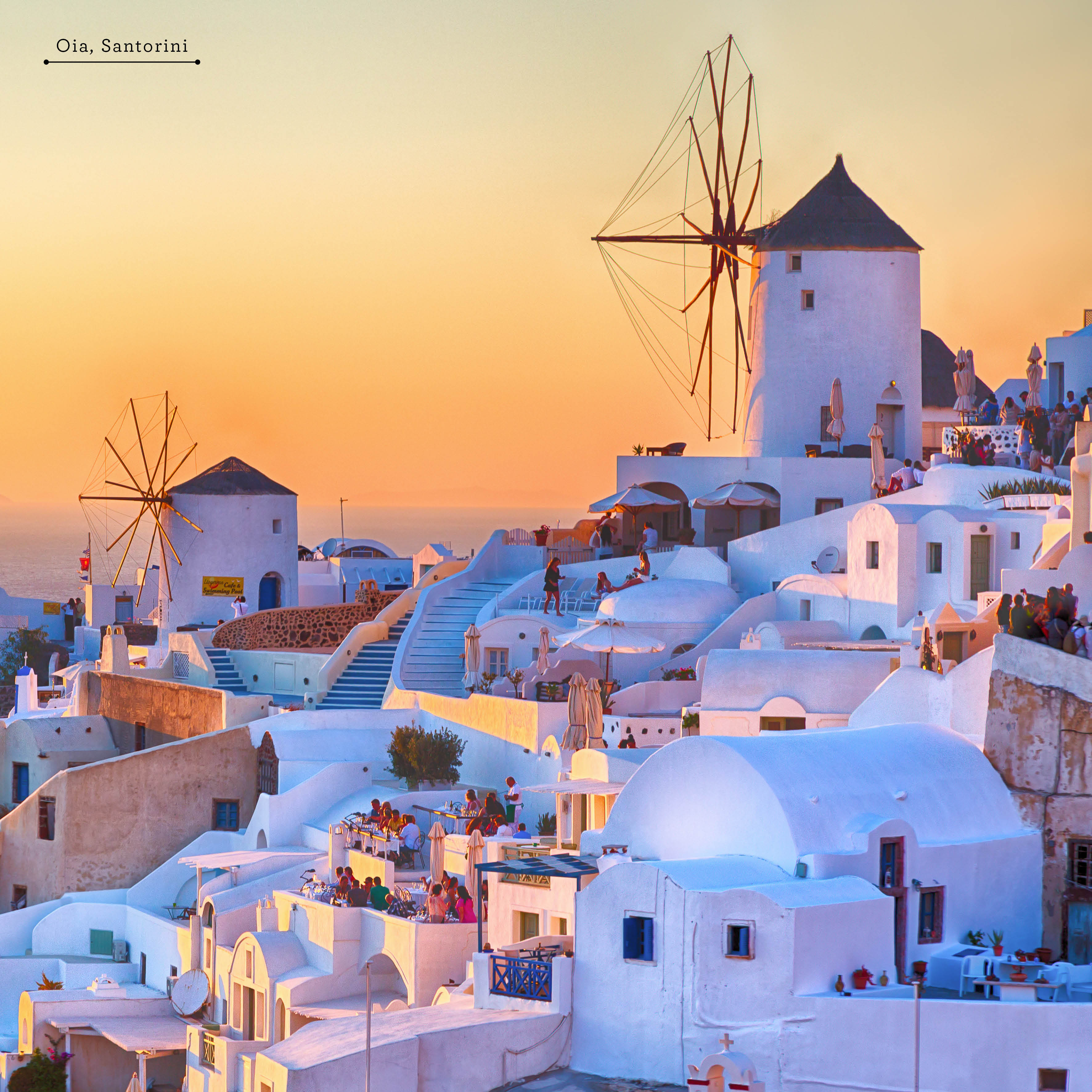 2026 Romantic Greece - Square Wall Calendar