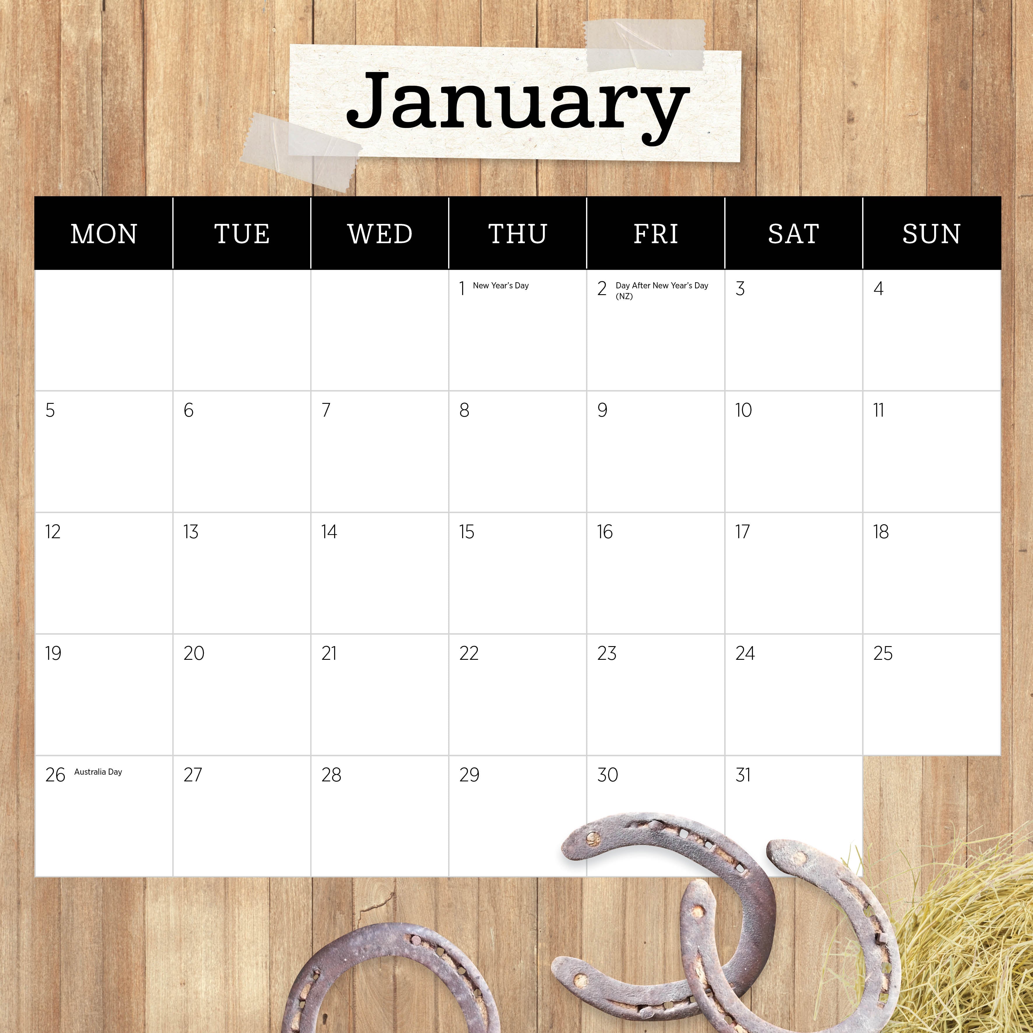 2026 The Love Of A Horse - Square Wall Calendar