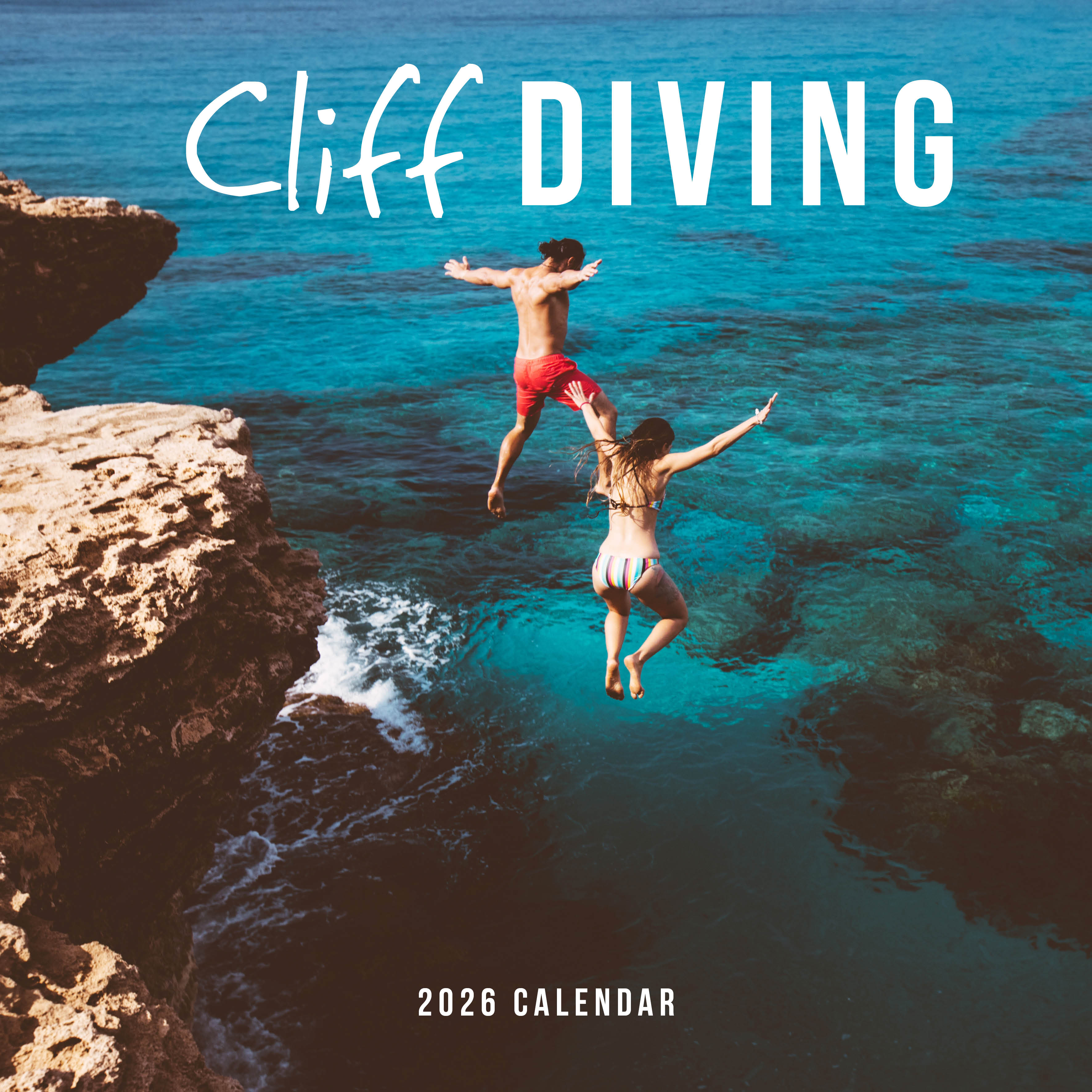 2026 Cliff Diving - Square Wall Calendar