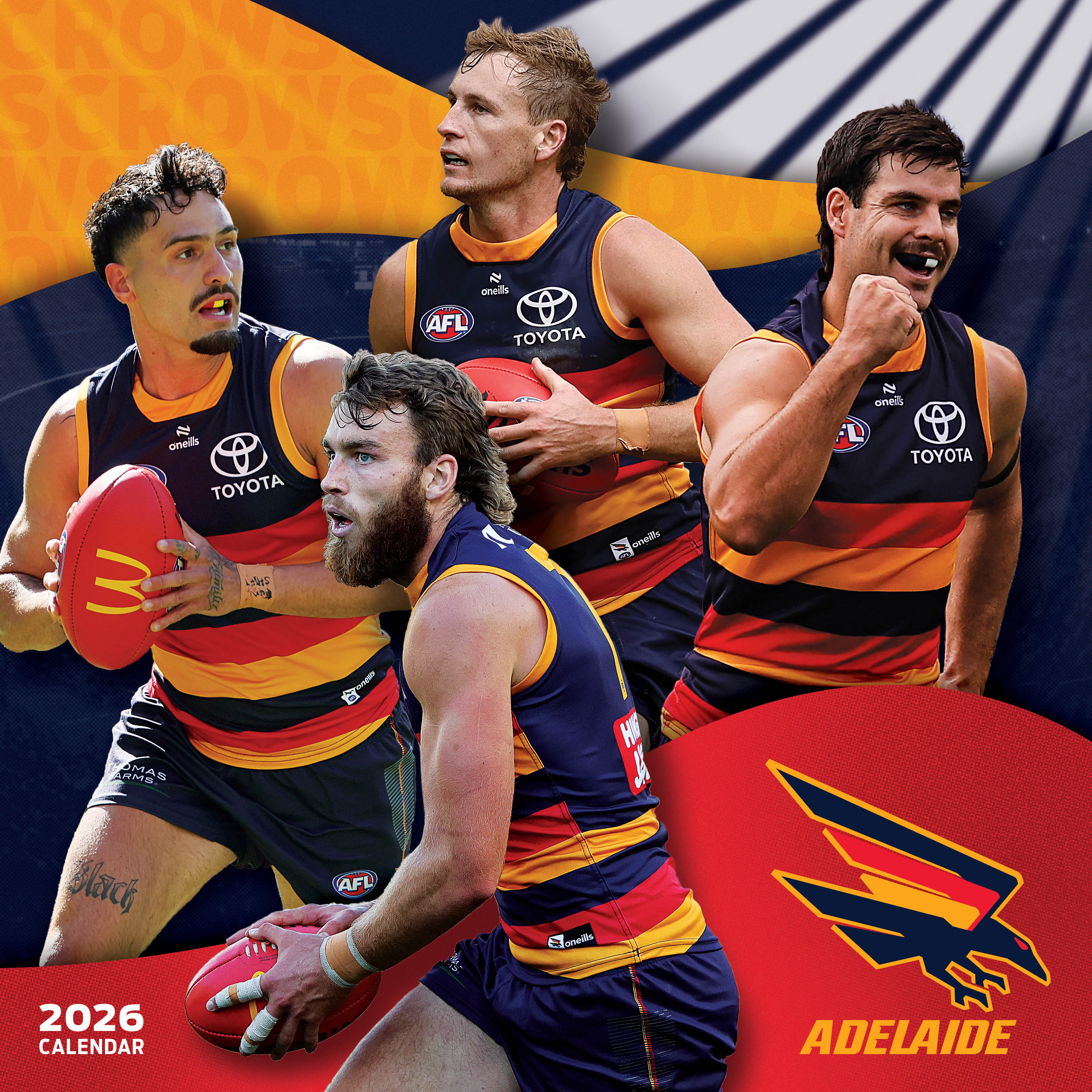 2026 AFL Adelaide Crows - Square Wall Calendar