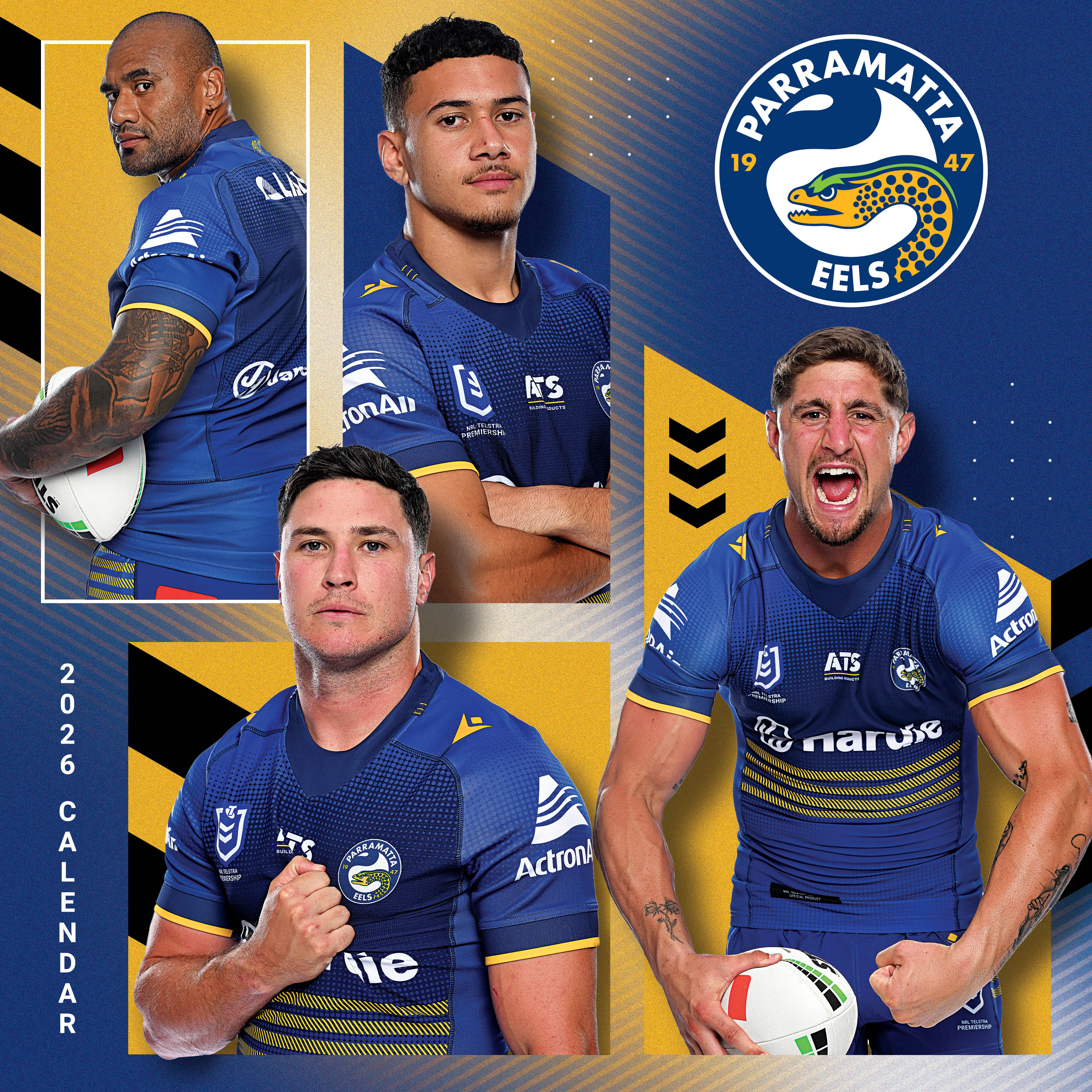 2026 NRL Parramatta Eels - Square Wall Calendar