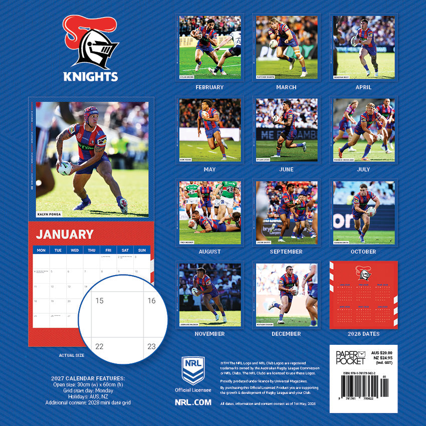 2027 NRL Newcastle Knights calendar – image 4