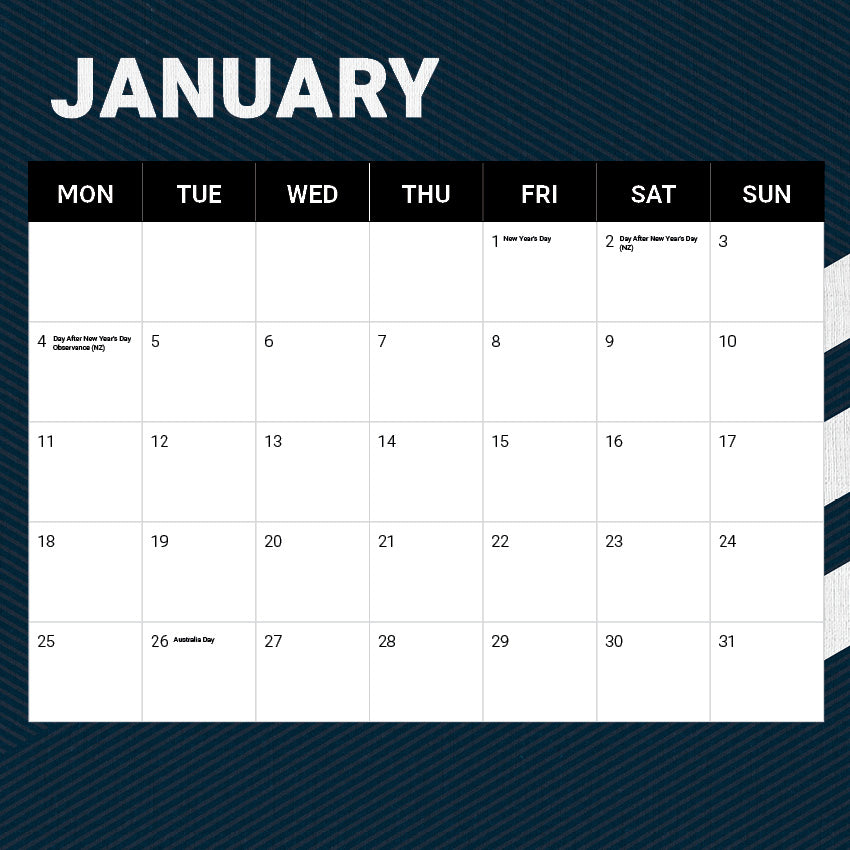 2027 NRL Penrith Panthers calendar â image 3