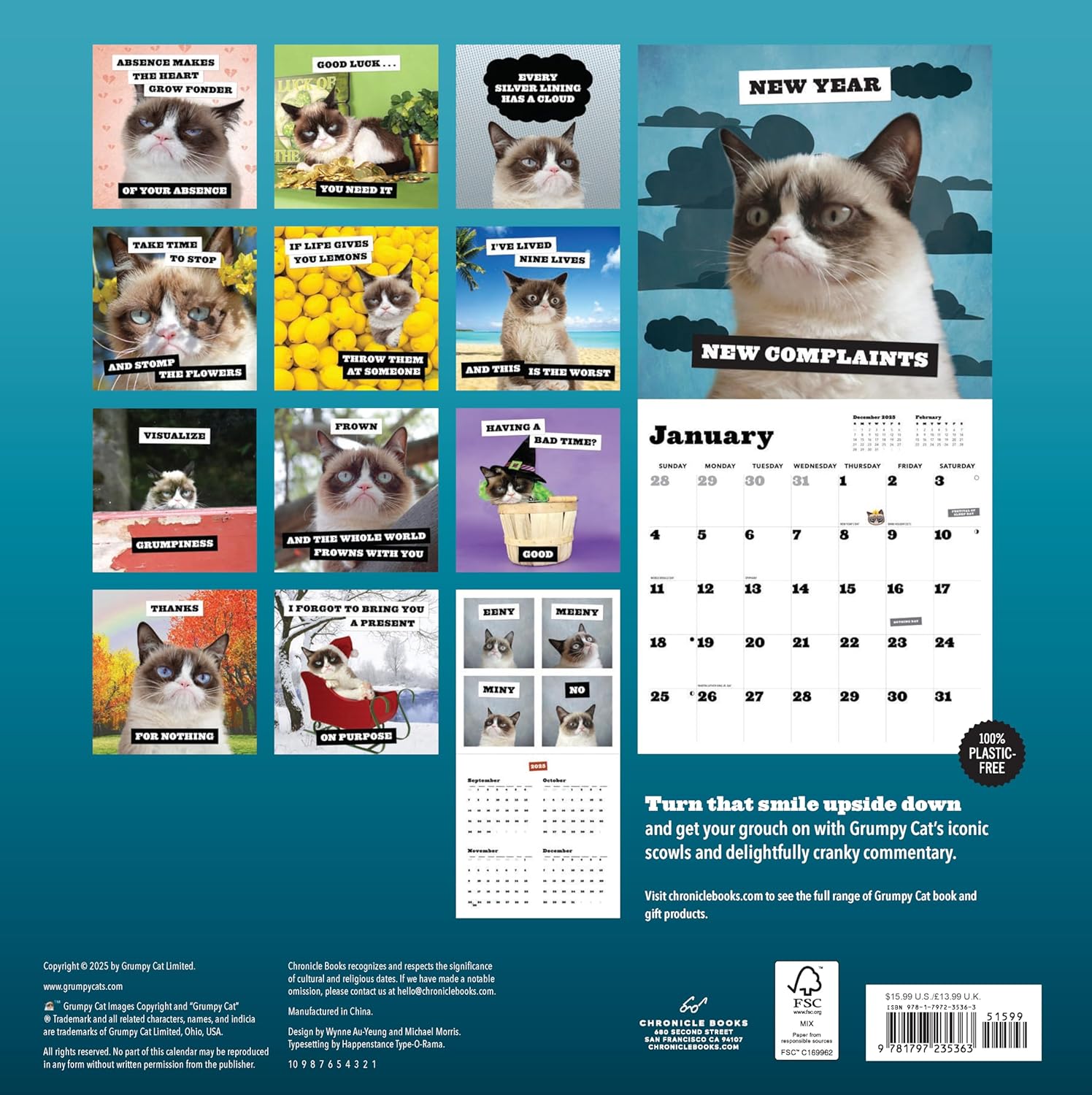 2026 Grumpy Cat - Square Wall Calendar