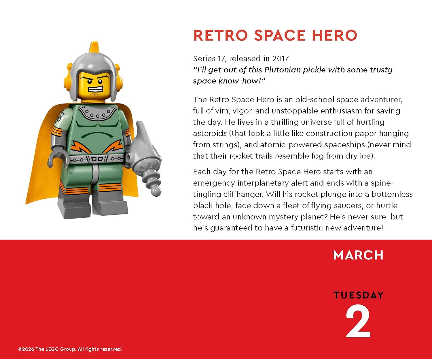 2027 LEGO Minifigure-a-Day - Daily Boxed Page-A-Day Calendar