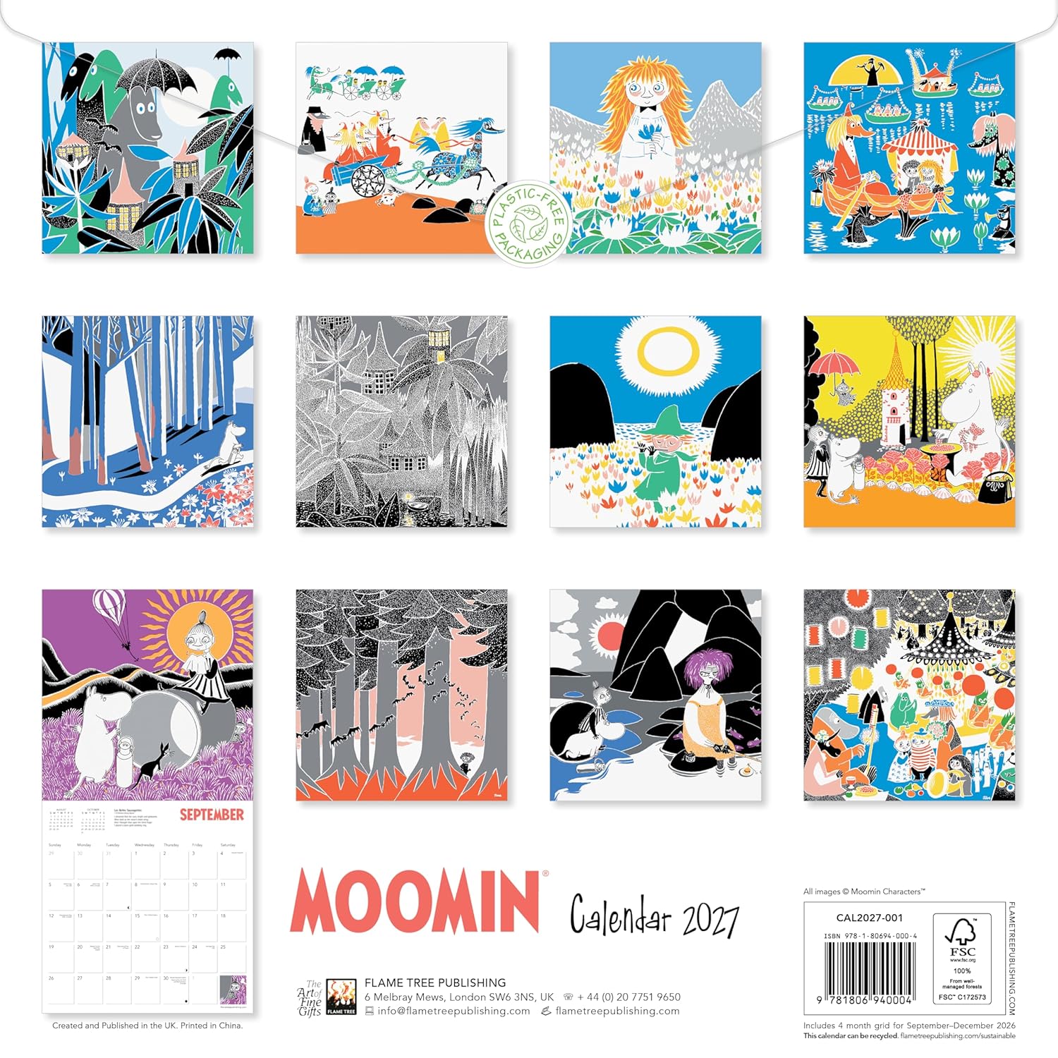 2027 Moomin - Square Wall Calendar