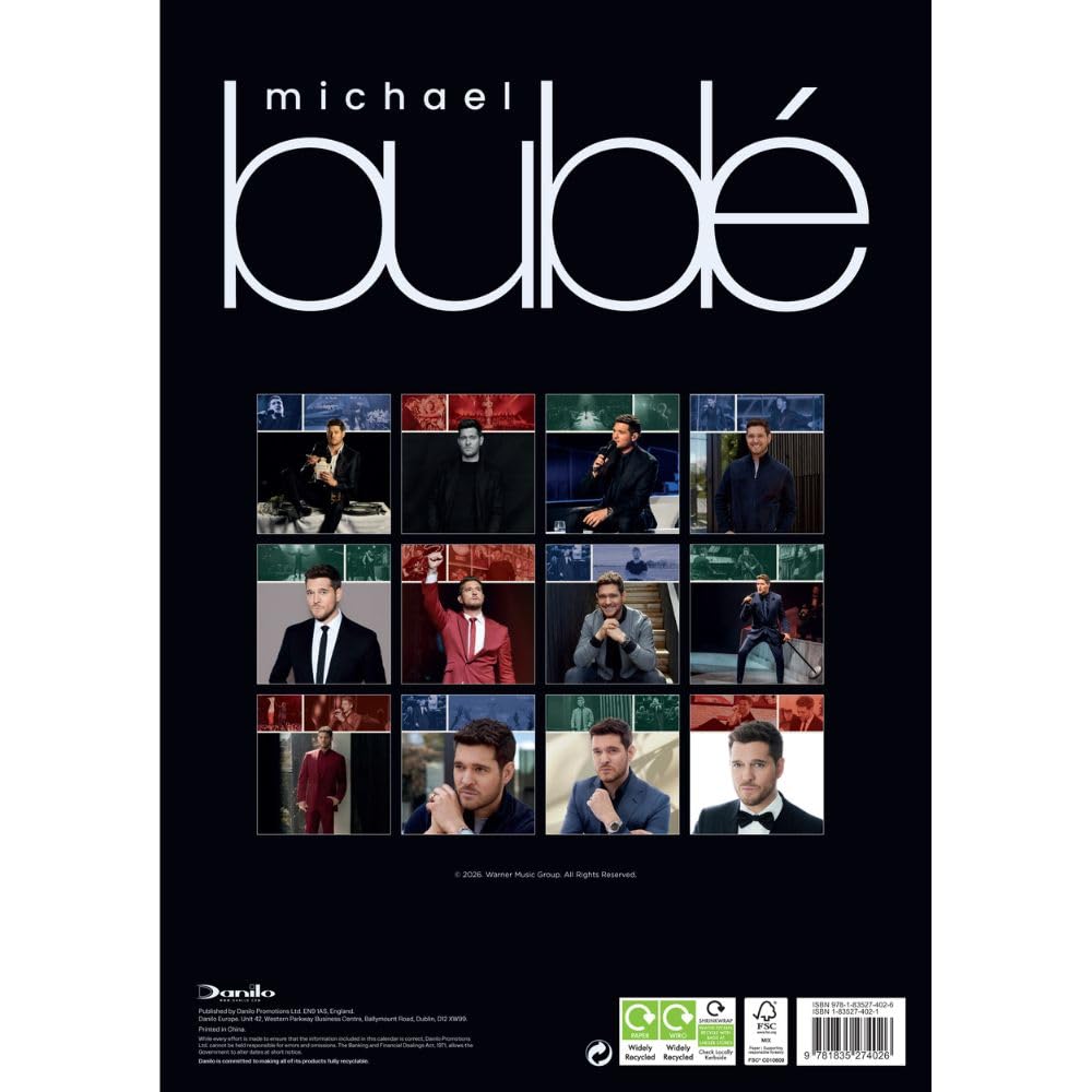2026 Michael Buble - A3 Wall Calendar