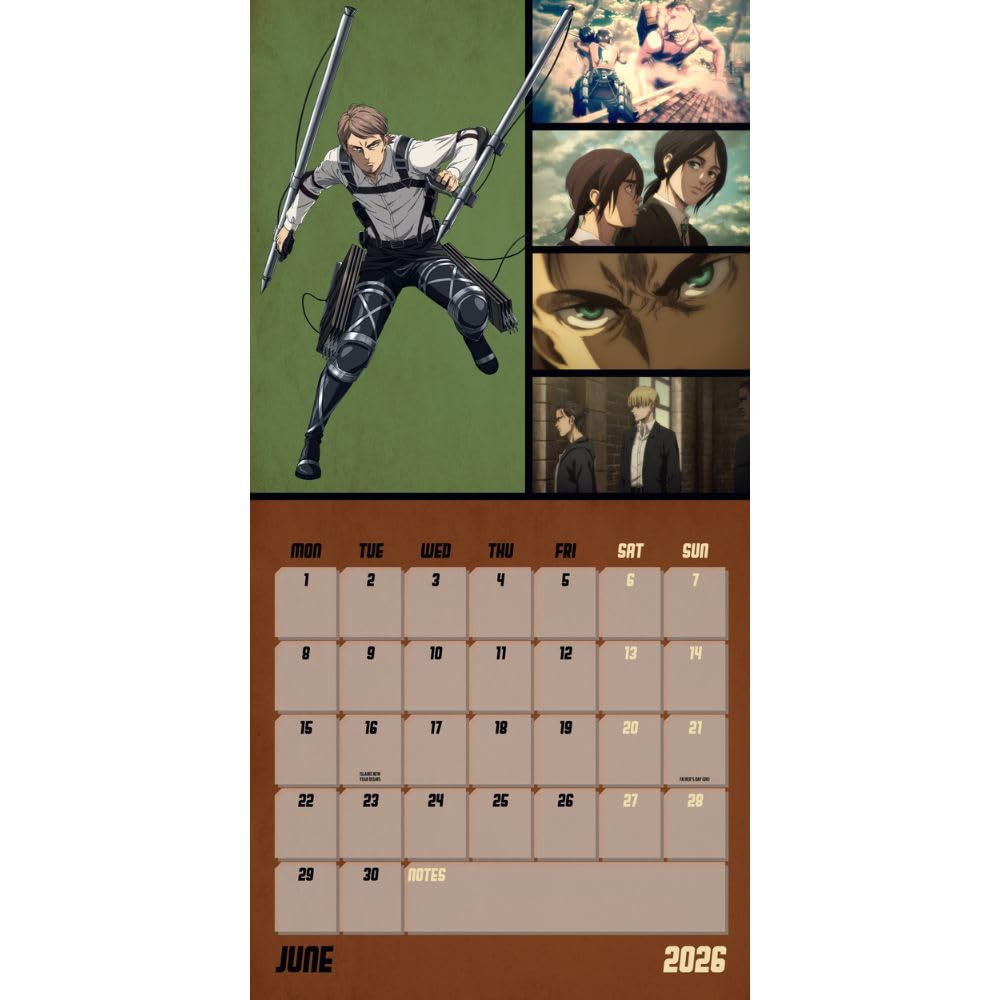 2026 Attack On Titan - Square Wall Calendar