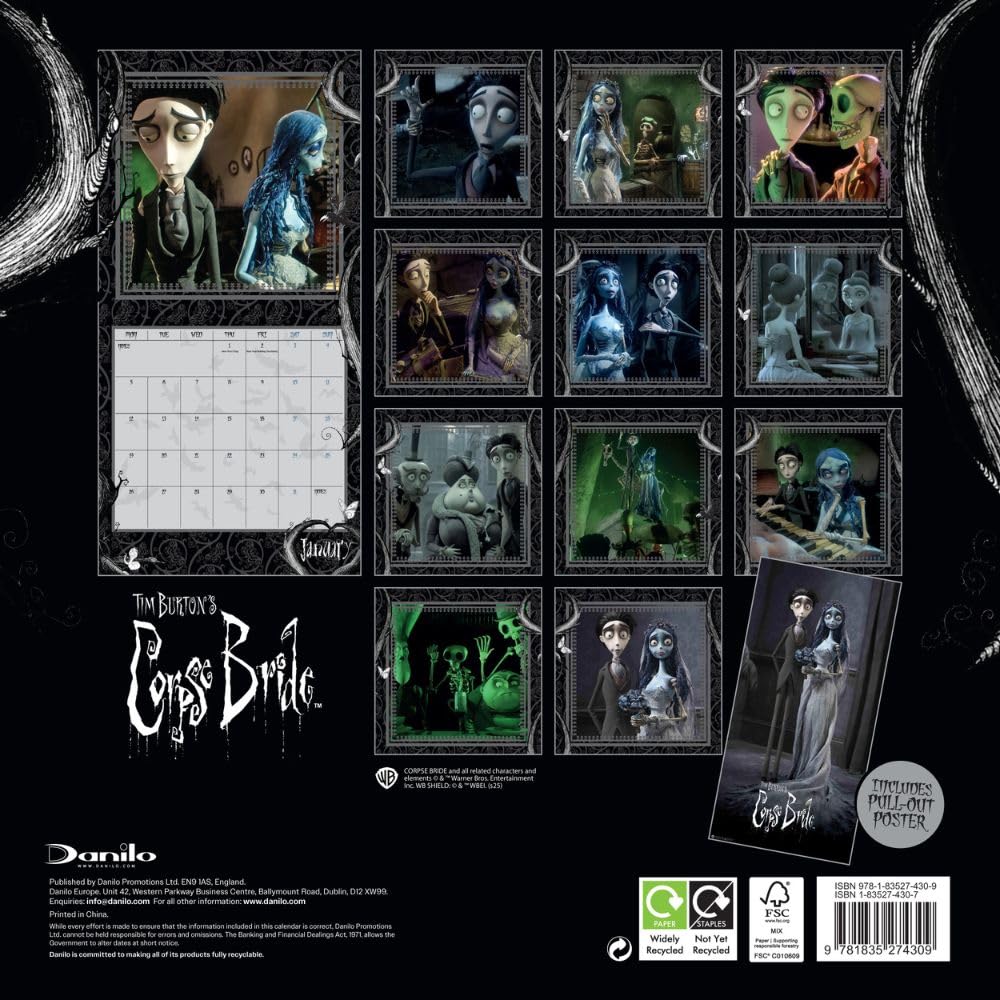 2026 Corpse Bride - Square Wall Calendar