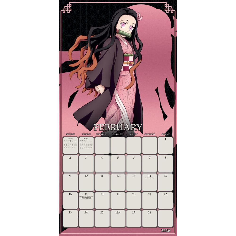 2026 Demon Slayer - Square Wall Calendar