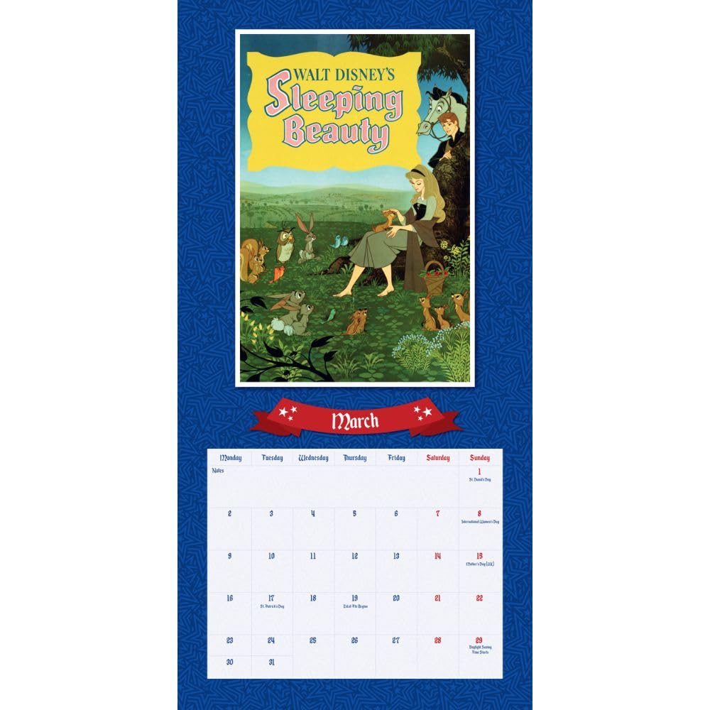 2026 Disney Vintage Posters - Square Wall Calendar
