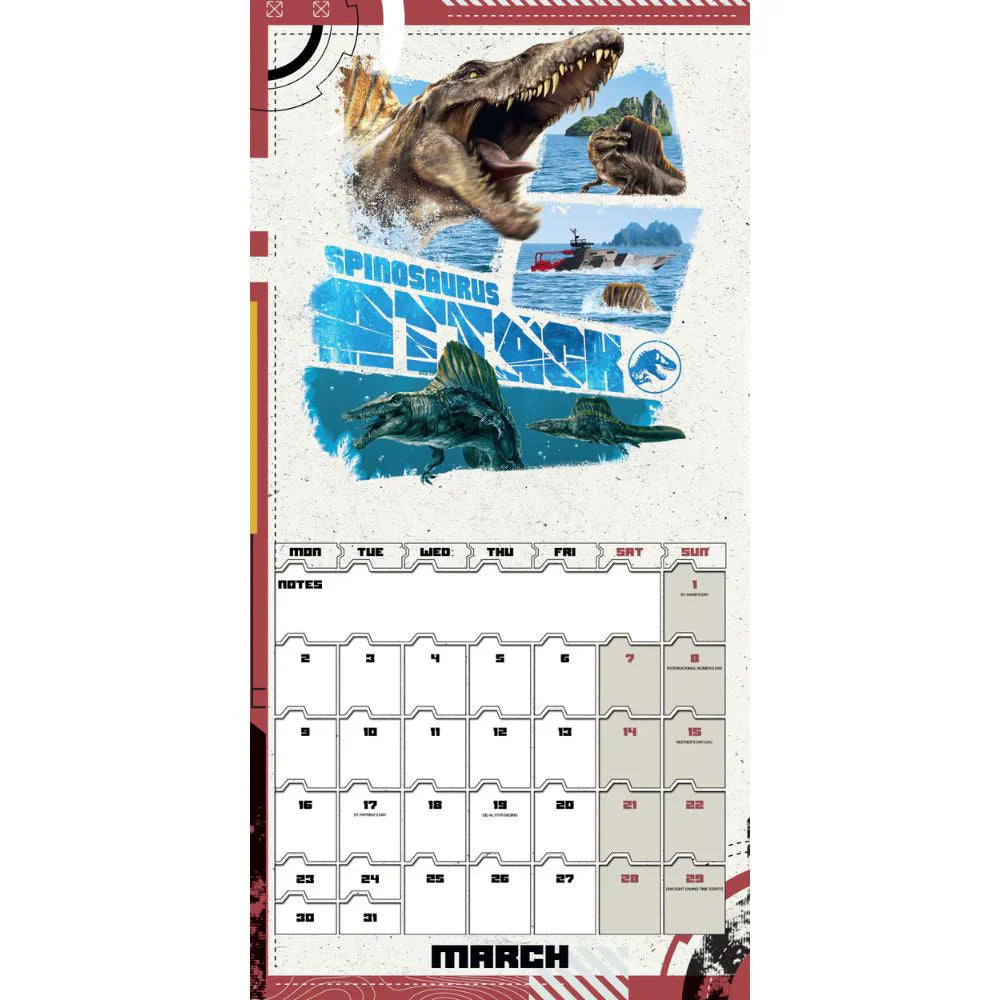 2026 Jurassic World Rebirth Movie - Square Wall Calendar