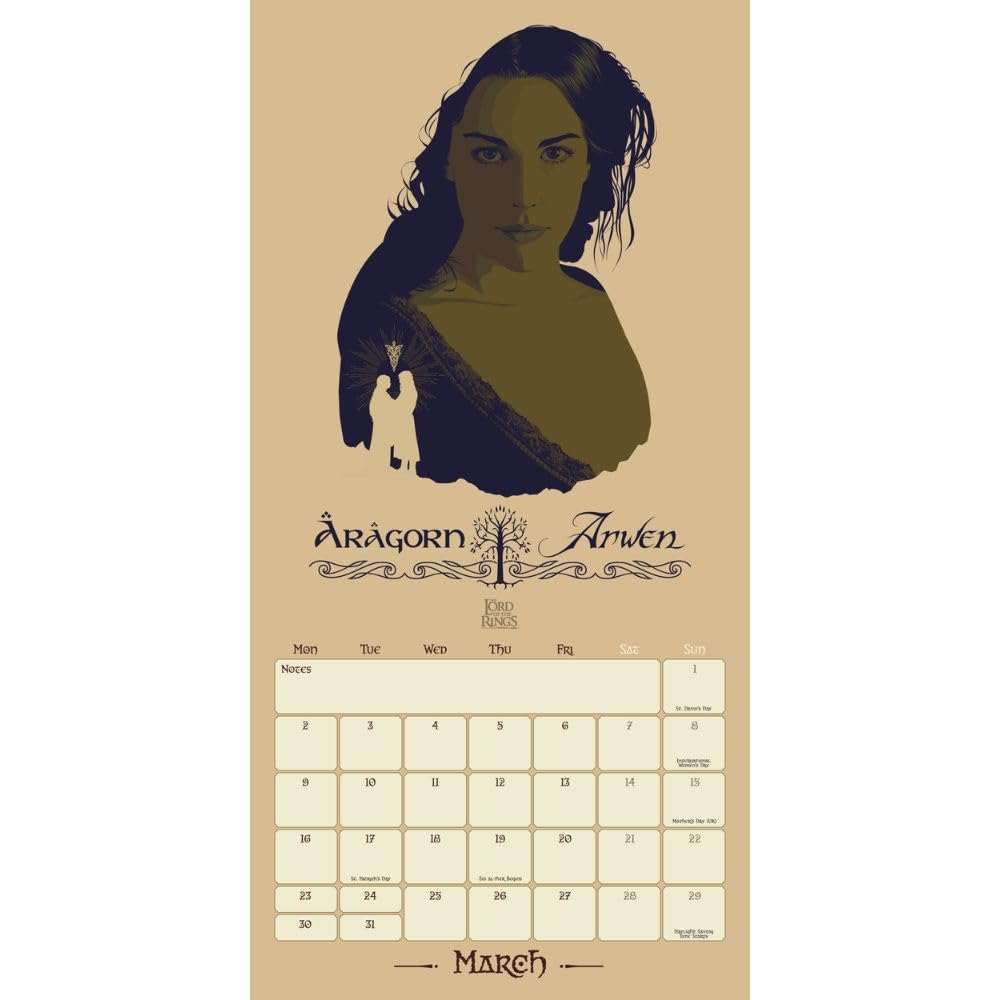 2026 Lord Of The Rings - Square Wall Calendar