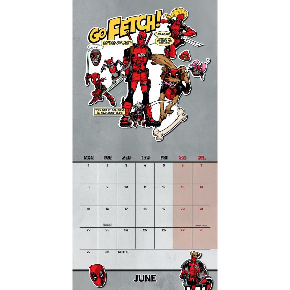 2026 Marvel Deadpool - Square Wall Calendar