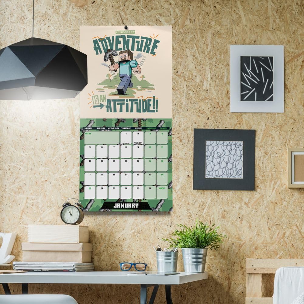 2026 Minecraft - Square Wall Calendar
