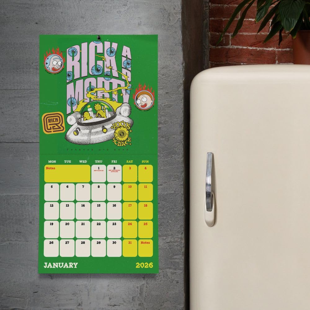 2026 Rick And Morty - Square Wall Calendar