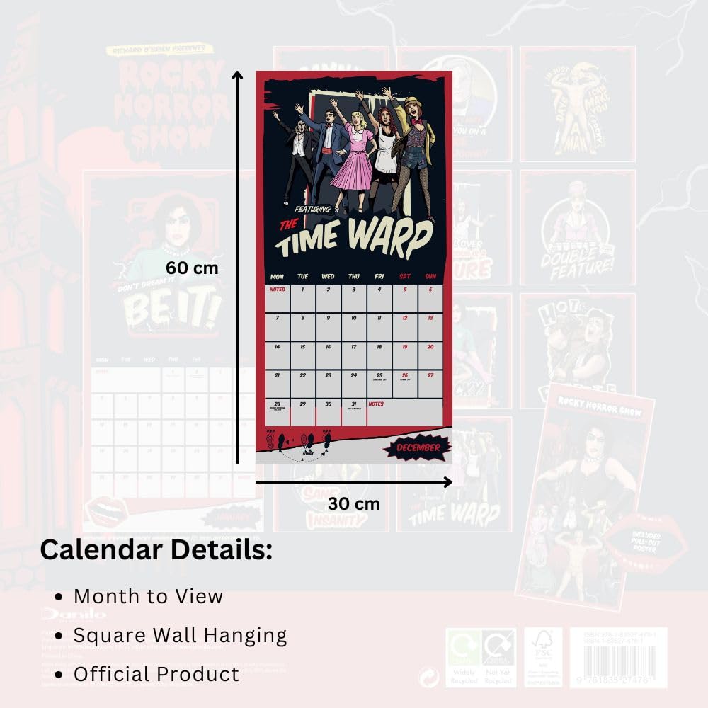 2026 Rocky Horror Show - Square Wall Calendar