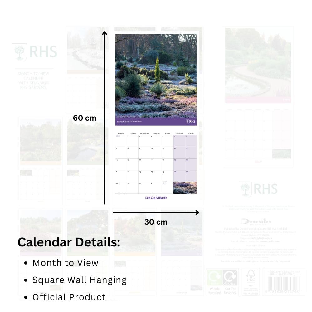 2026 RHS Gardens - Square Wall Calendar