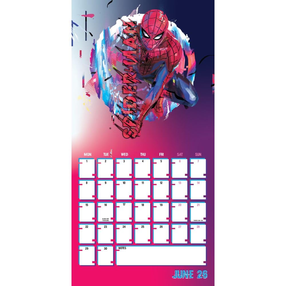 2026 Spider-Man - Square Wall Calendar