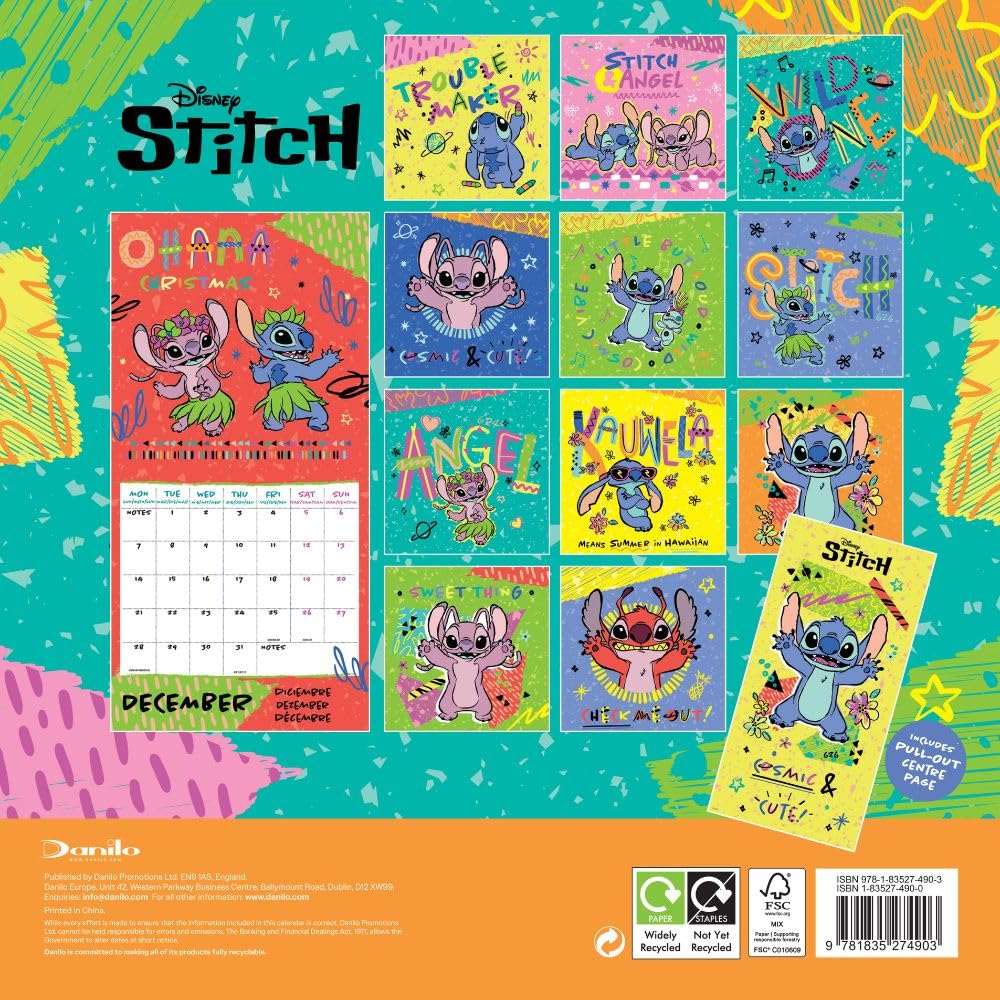 2026 Stitch - Square Wall Calendar