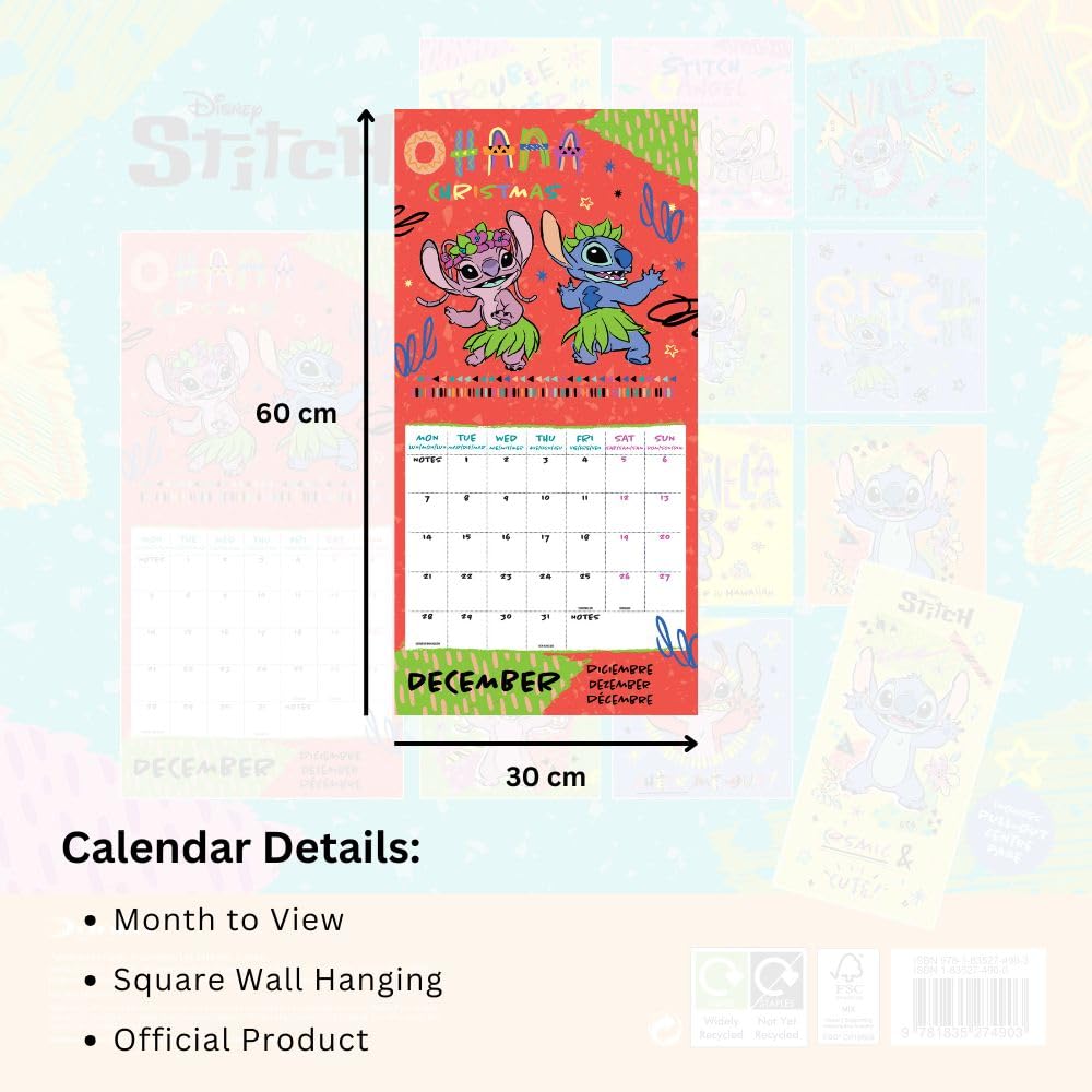 2026 Stitch - Square Wall Calendar