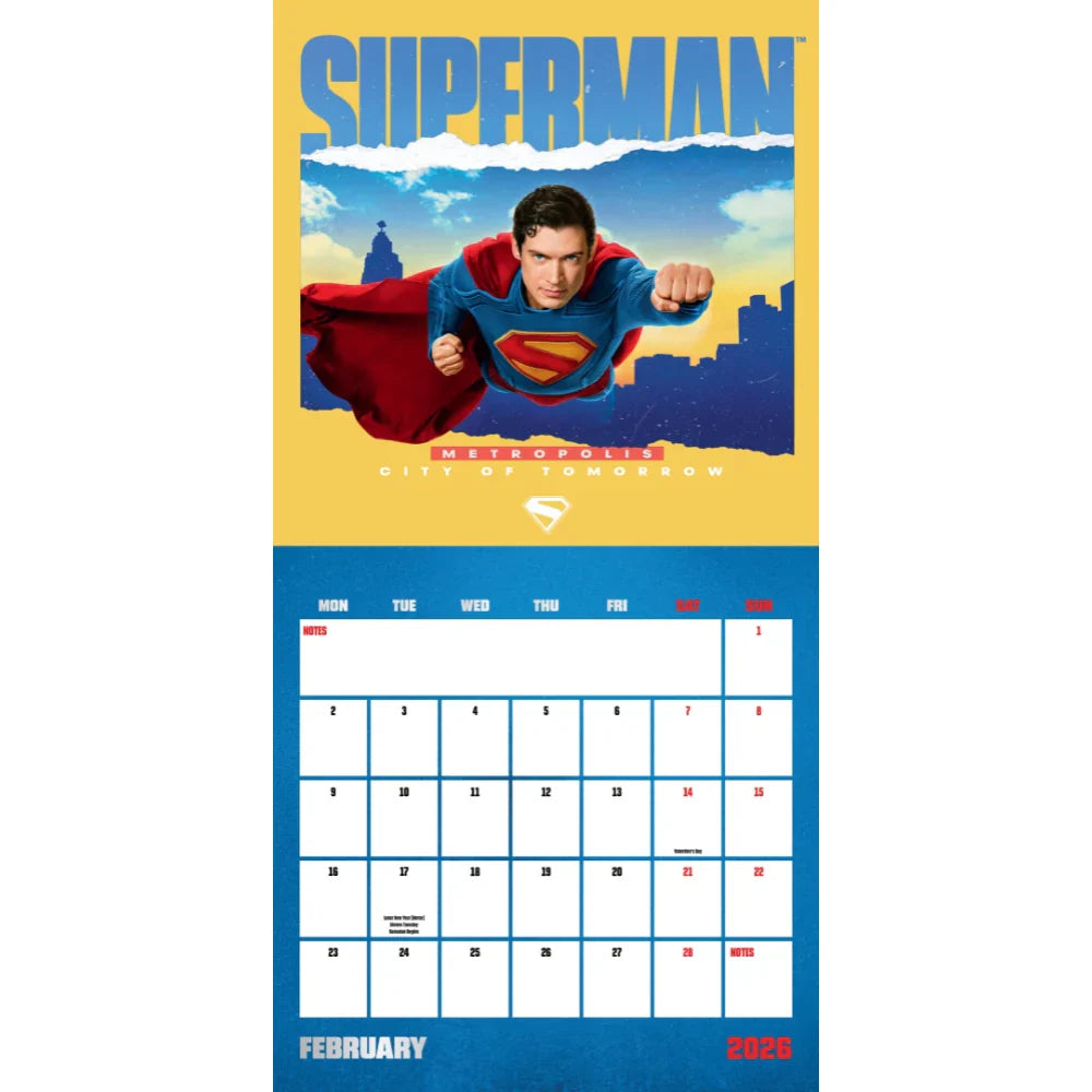 2026 Superman Movie - Square Wall Calendar