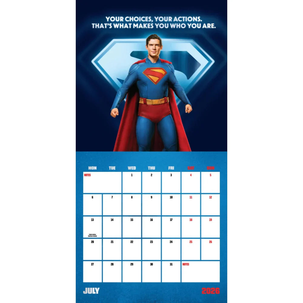 2026 Superman Movie - Square Wall Calendar