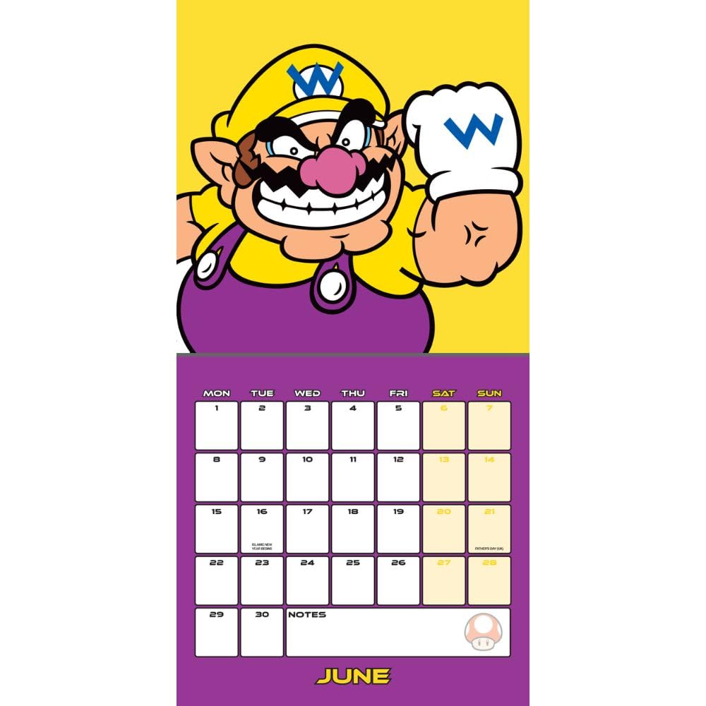 2026 Super Mario - Square Wall Calendar