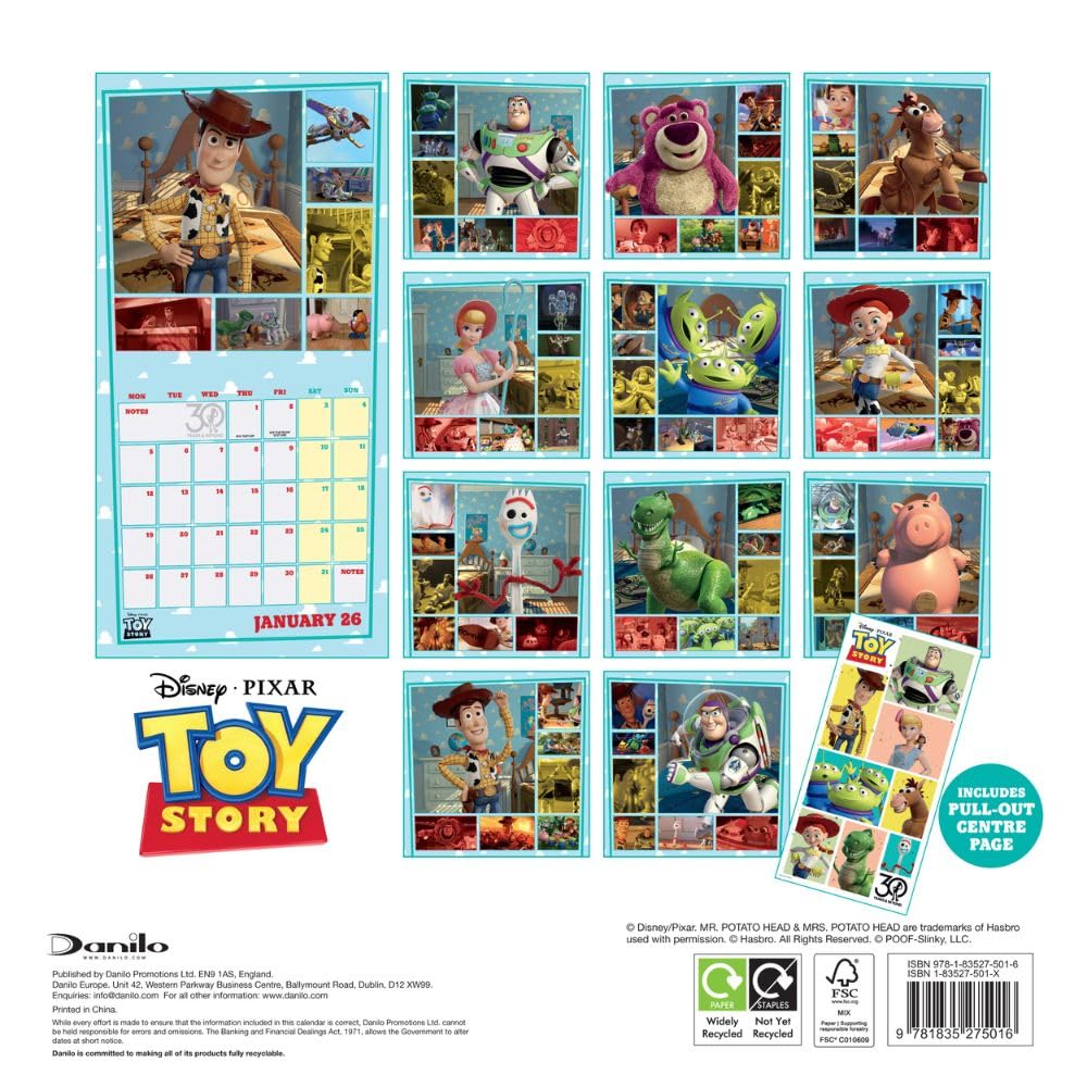 2026 Toy Story - Square Wall Calendar