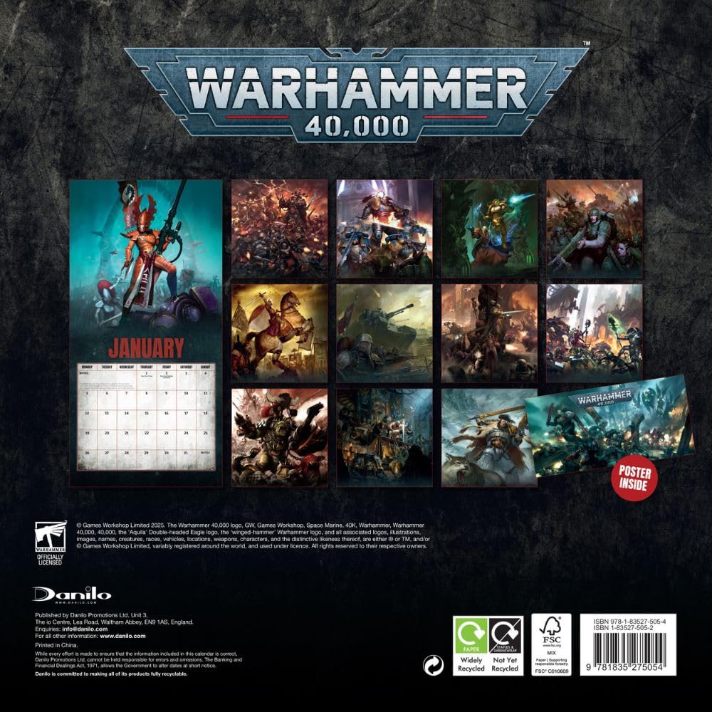 2026 Warhammer - Square Wall Calendar