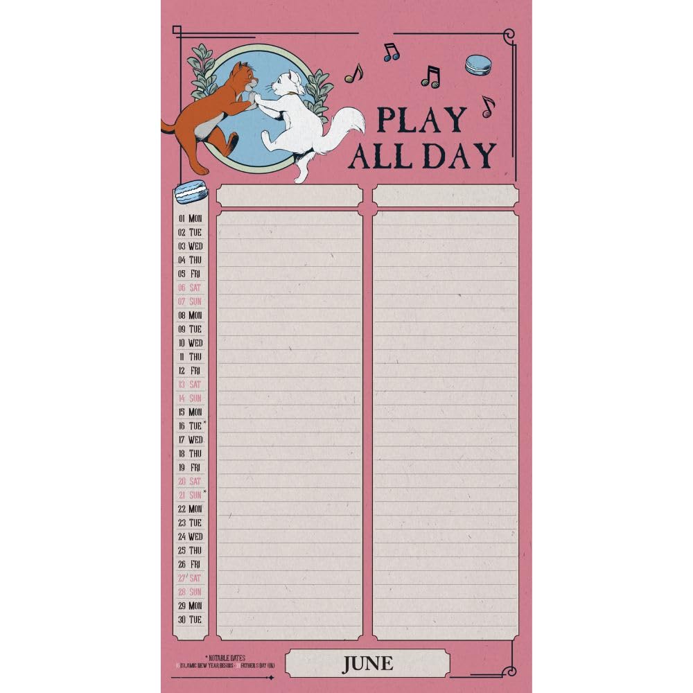 2026 Disney Yours & Mine - Slim Wall Calendar
