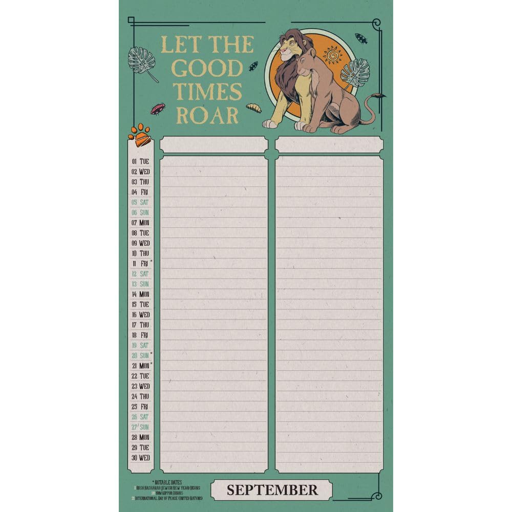 2026 Disney Yours & Mine - Slim Wall Calendar