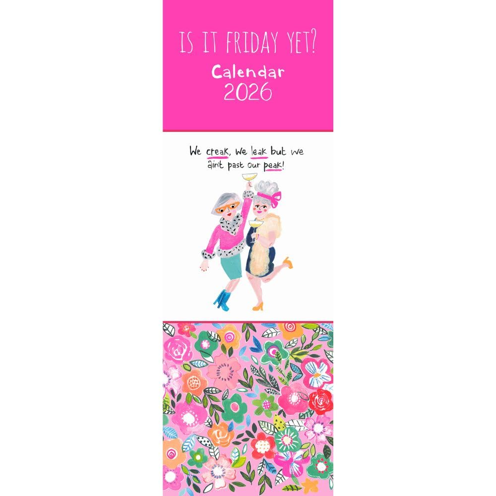 2026 Is it Friday Yet? - Paper Salad - Slim Wall Calendar