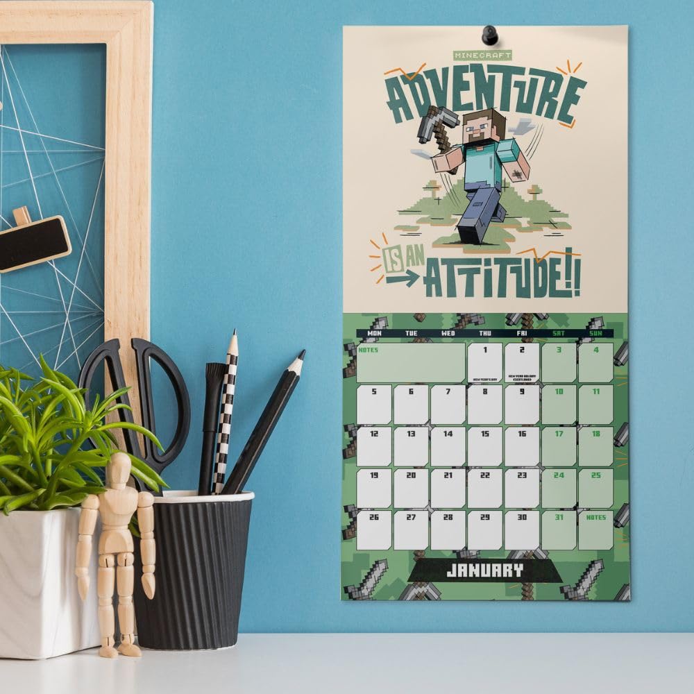 2026 Minecraft - Mini Wall Calendar