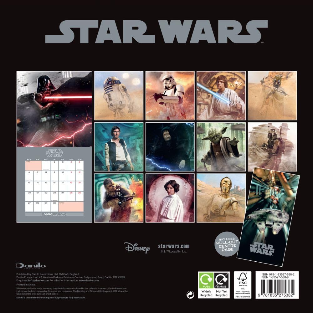 2026 Star Wars Classic - Mini Wall Calendar