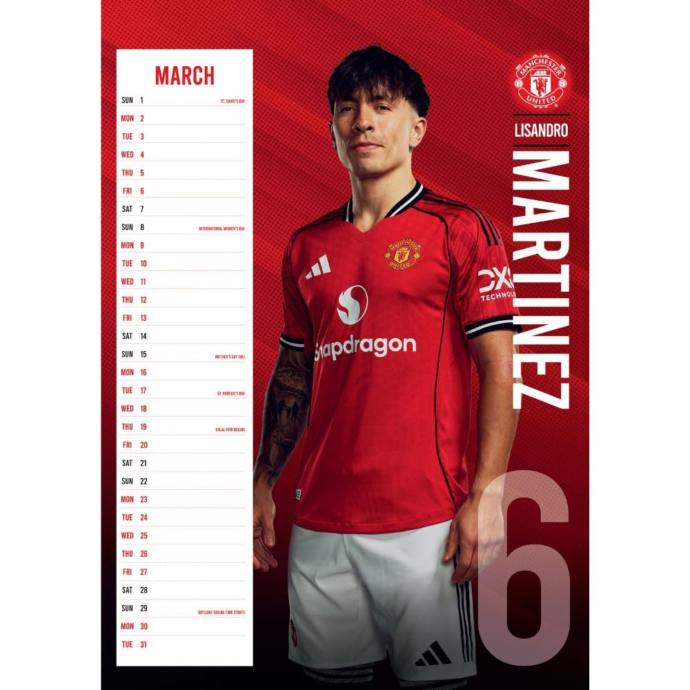2026 Manchester United FC - A3 Wall Calendar