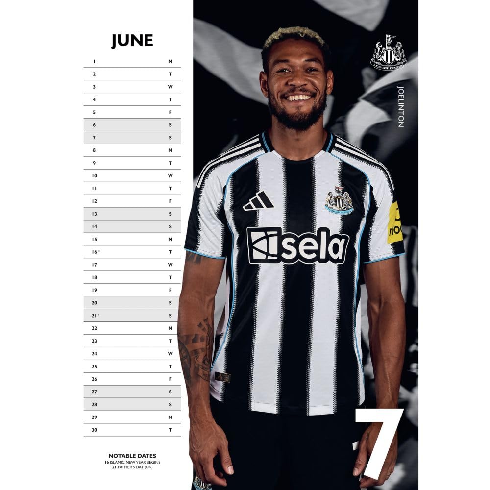 2026 Newcastle United FC - A3 Wall Calendar