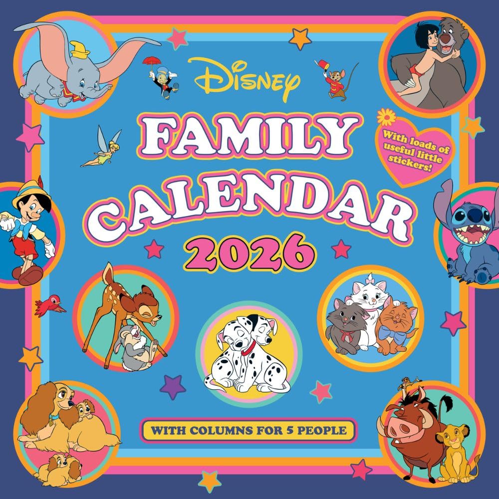 2026 Disney Classics - Family Organiser Calendar - Square Wall Calendar