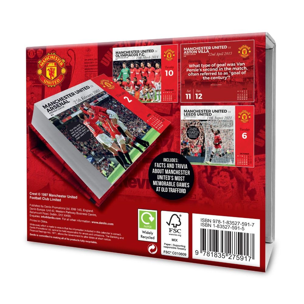 2026 Manchester United - Daily Boxed Page-A-Day Calendar