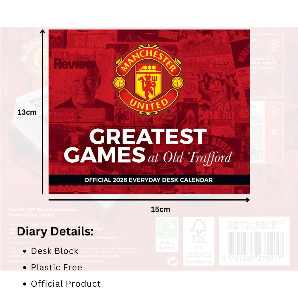 2026 Manchester United - Daily Boxed Page-A-Day Calendar