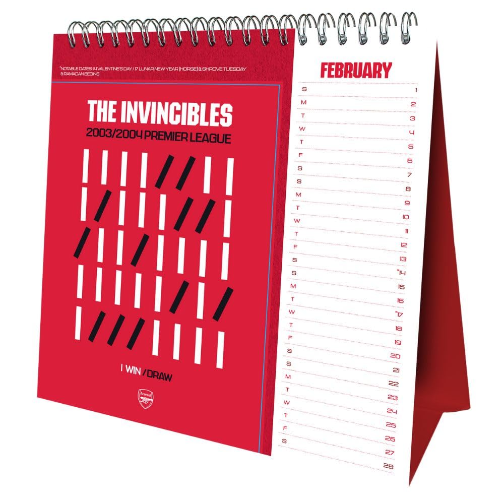 2026 Arsenal FC - Desk Easel Calendar